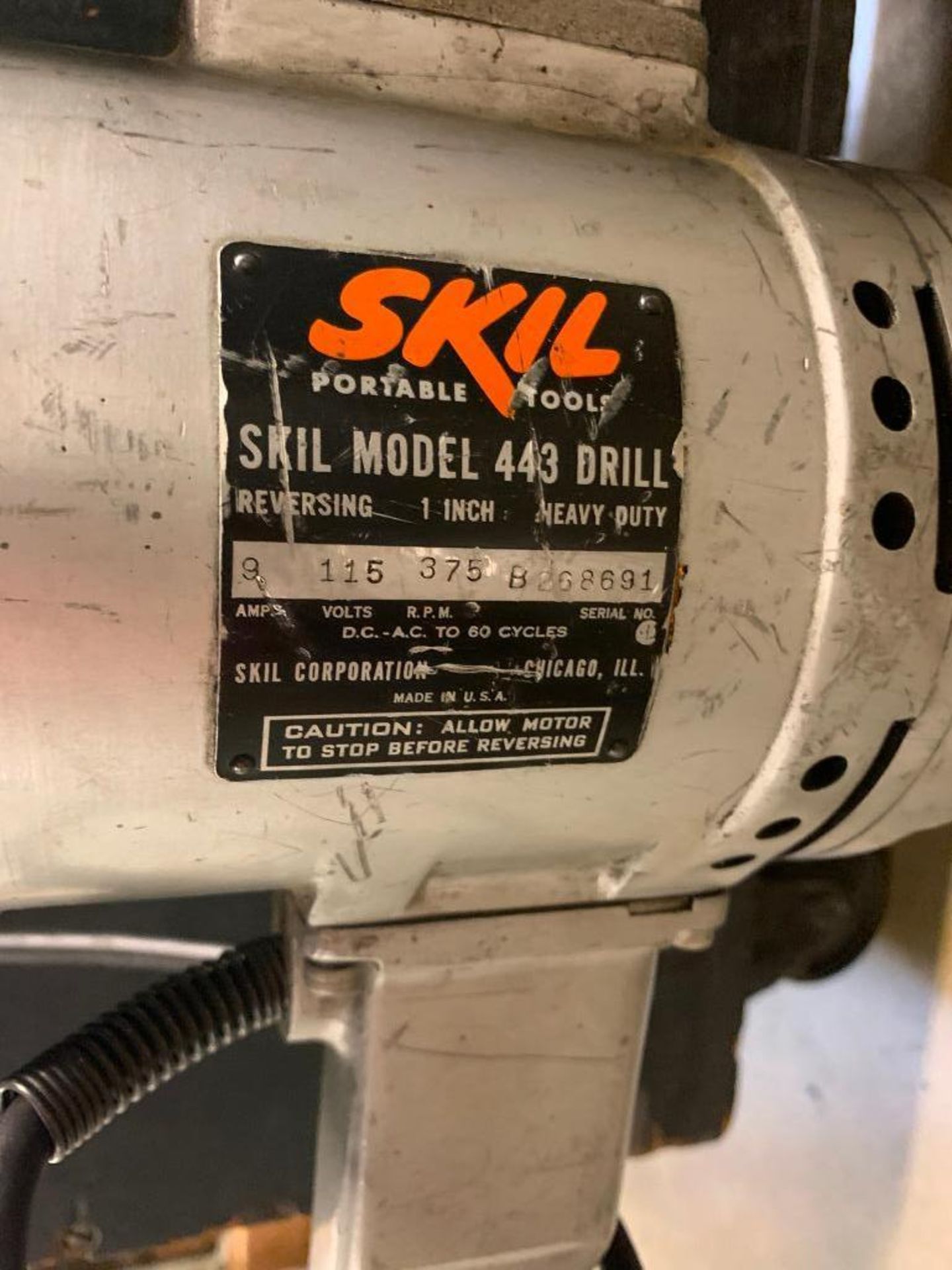 Bux/Skil Electromagnetic Drill, Skil Model 443 Drill - Image 5 of 7