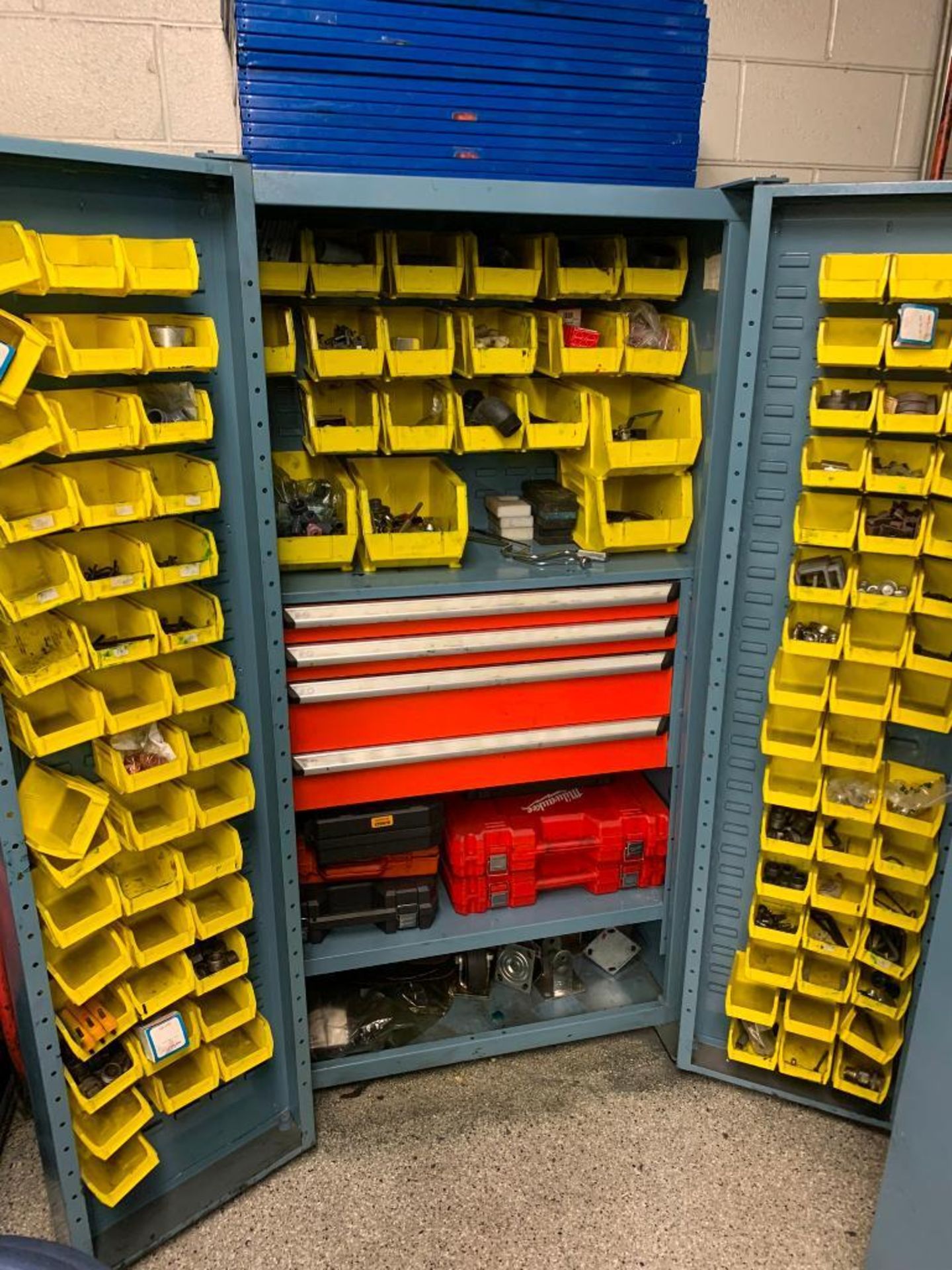 (4) 2-Door Cabinets w/ Content of Assorted Hardware, Tools, Hard Hats, Empty Tool Cases - Image 41 of 56