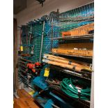 Items on Wall; CM Trolleys, Tube Benders, Puller, Foot Switches, & More