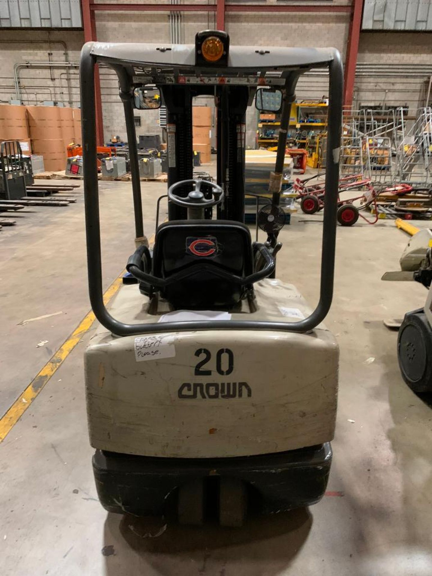 Crown 3,000 LB. Capacity Electric Forklift, 4000 Series, 4-Stage Mast, 240" Max. Load Height, S/N 9A - Image 5 of 6