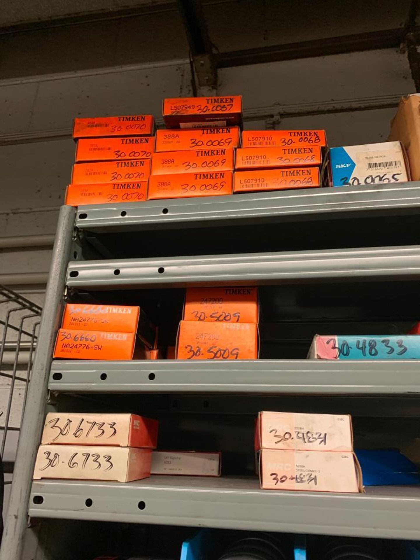 Assorted Bearings on Shelf Unit; SKF, Timken, NTN, Fafnir, Nice, & More - Image 2 of 17