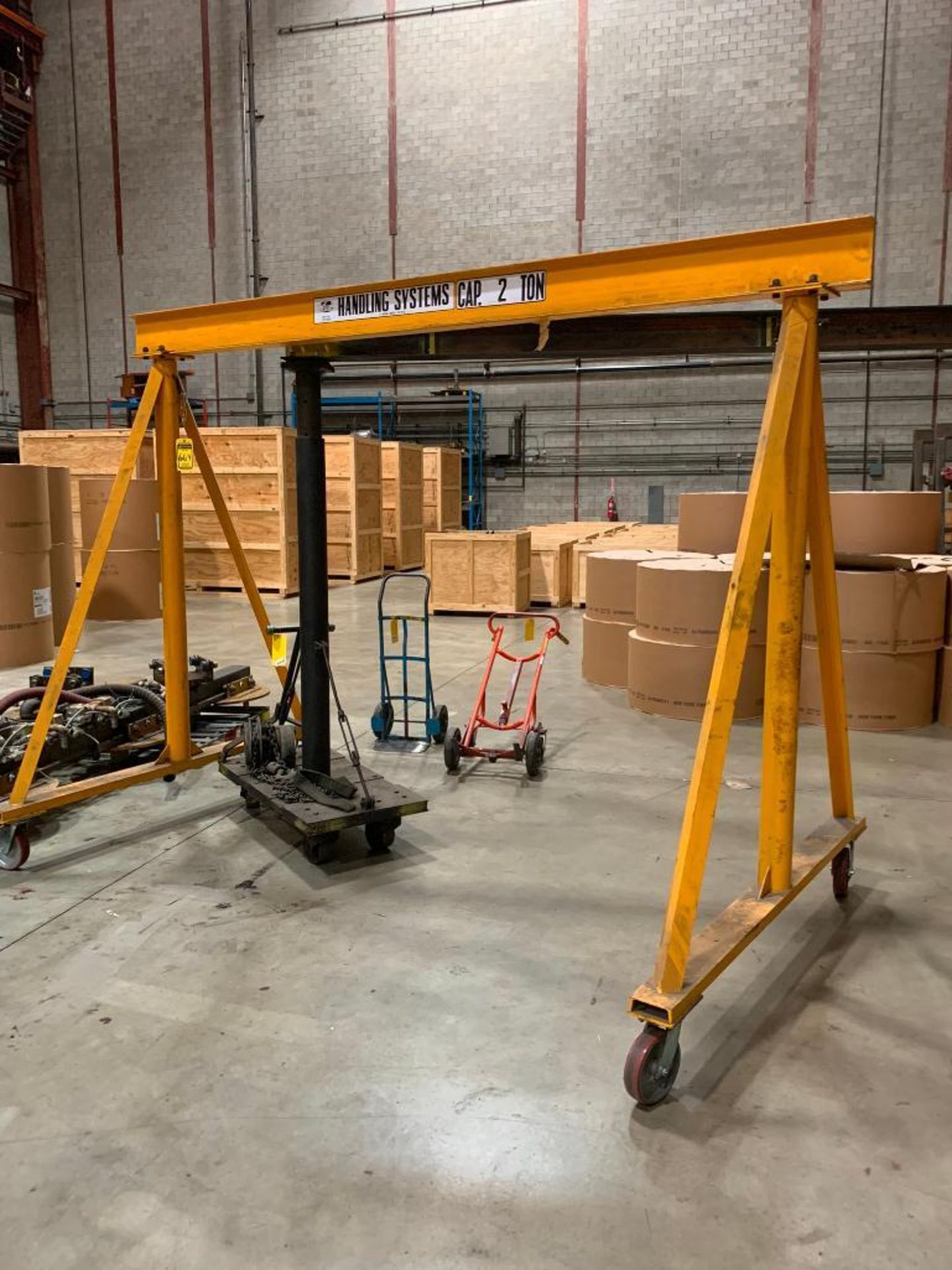 Handling Systems 2-Ton Gantry Crane, 7'-10" Clearance, 9-10" W