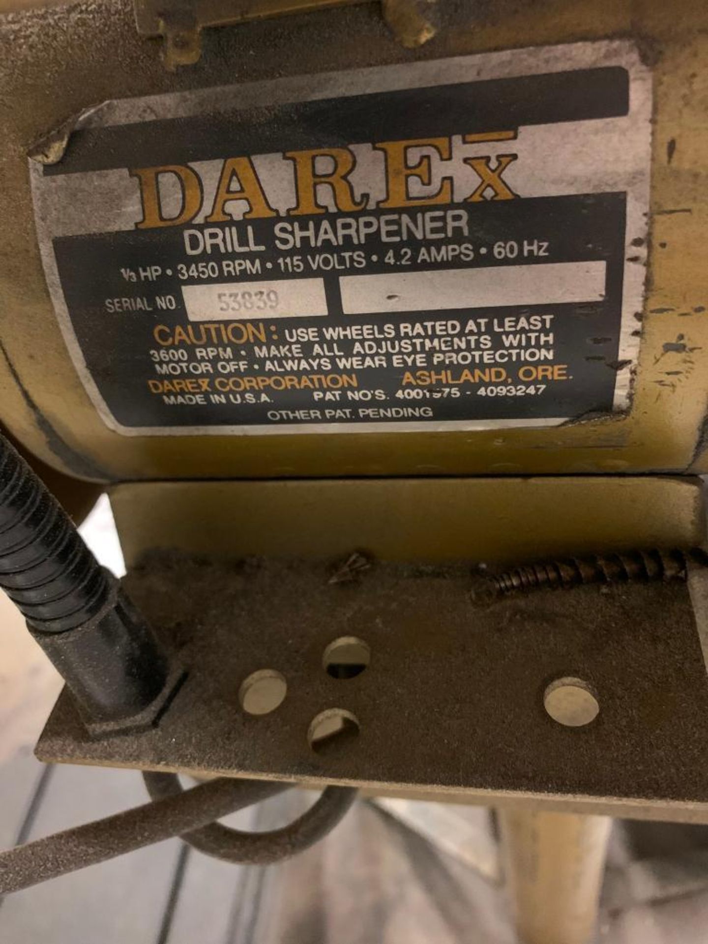 DoAll Drill Sharpener, 115 V 1/3-HP, 3450 RPM - Image 3 of 3