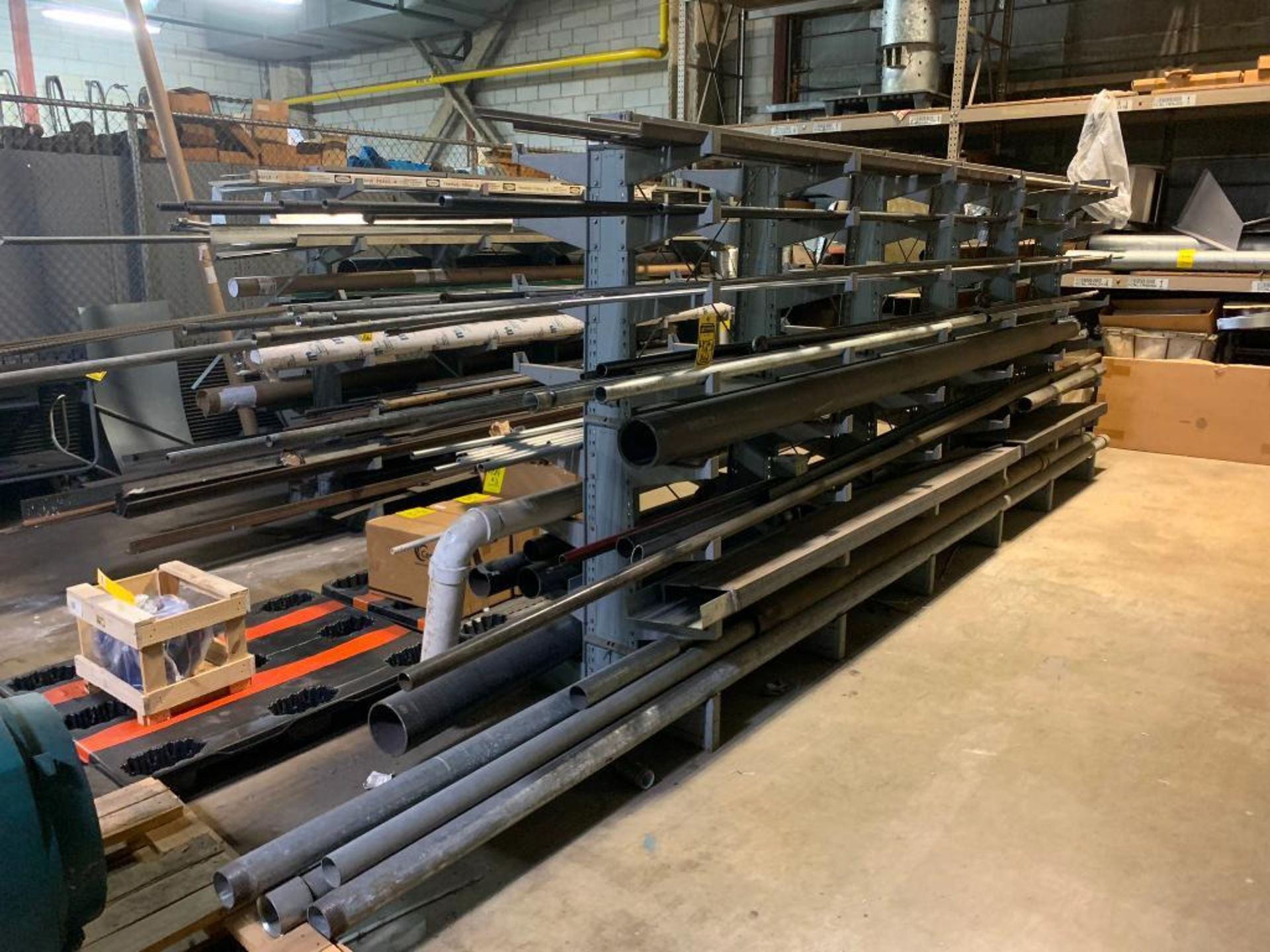 (2x) Lyon Double-Sided Cantilever Racks w/ Steel Content, 6'-7" T X 15'-2" W X 2'-8" D