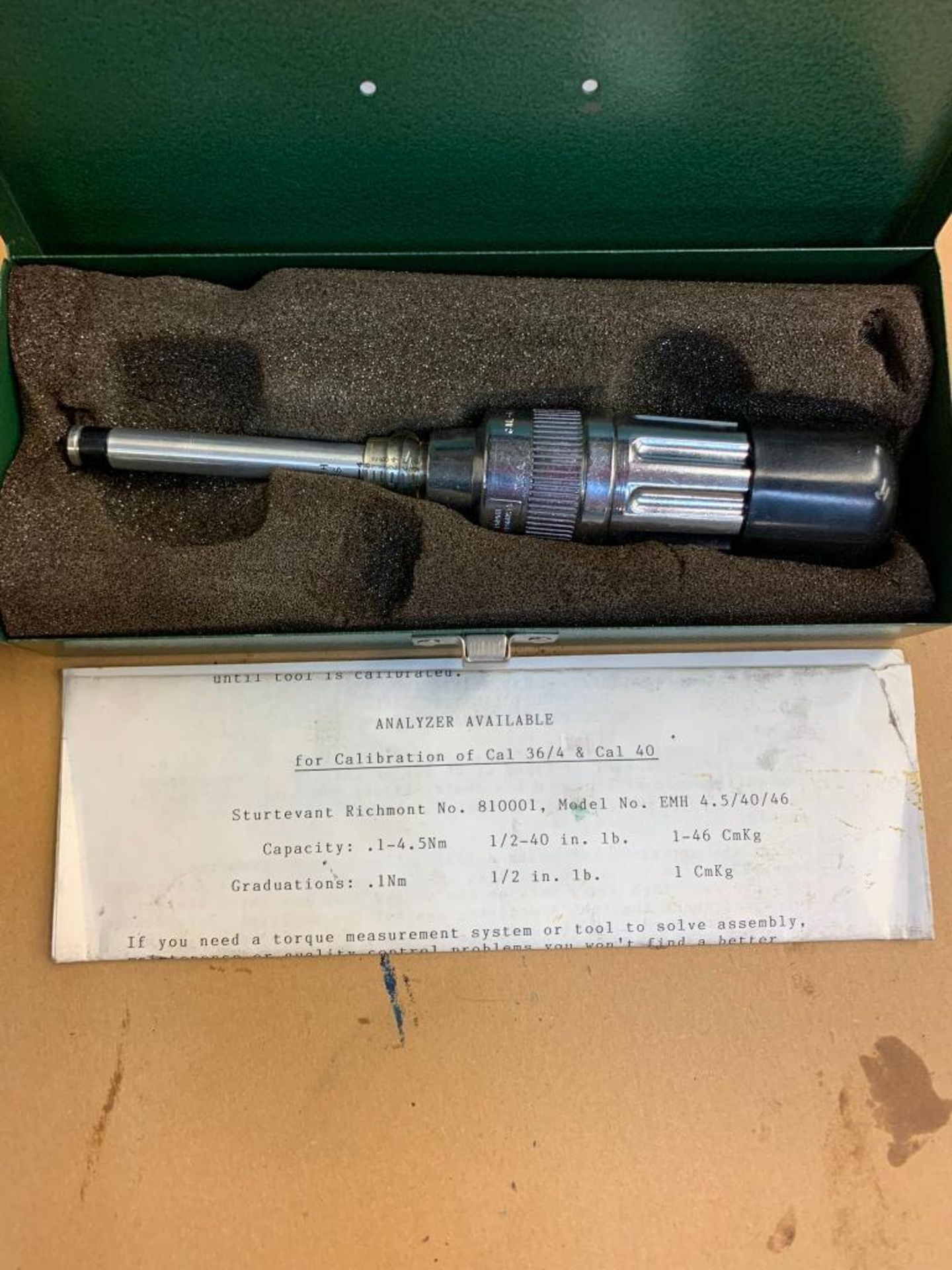 Sturtevant Richmont Torque Screwdriver, Model EMH 4.5/40/46 - Image 2 of 3