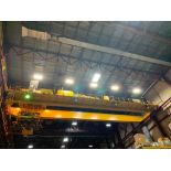 P & H Featurbuilt 12-Ton Capacity Double-Girder Bridge Crane, 100' Span, S/N C1- 28418, CMCI 8-Cup L