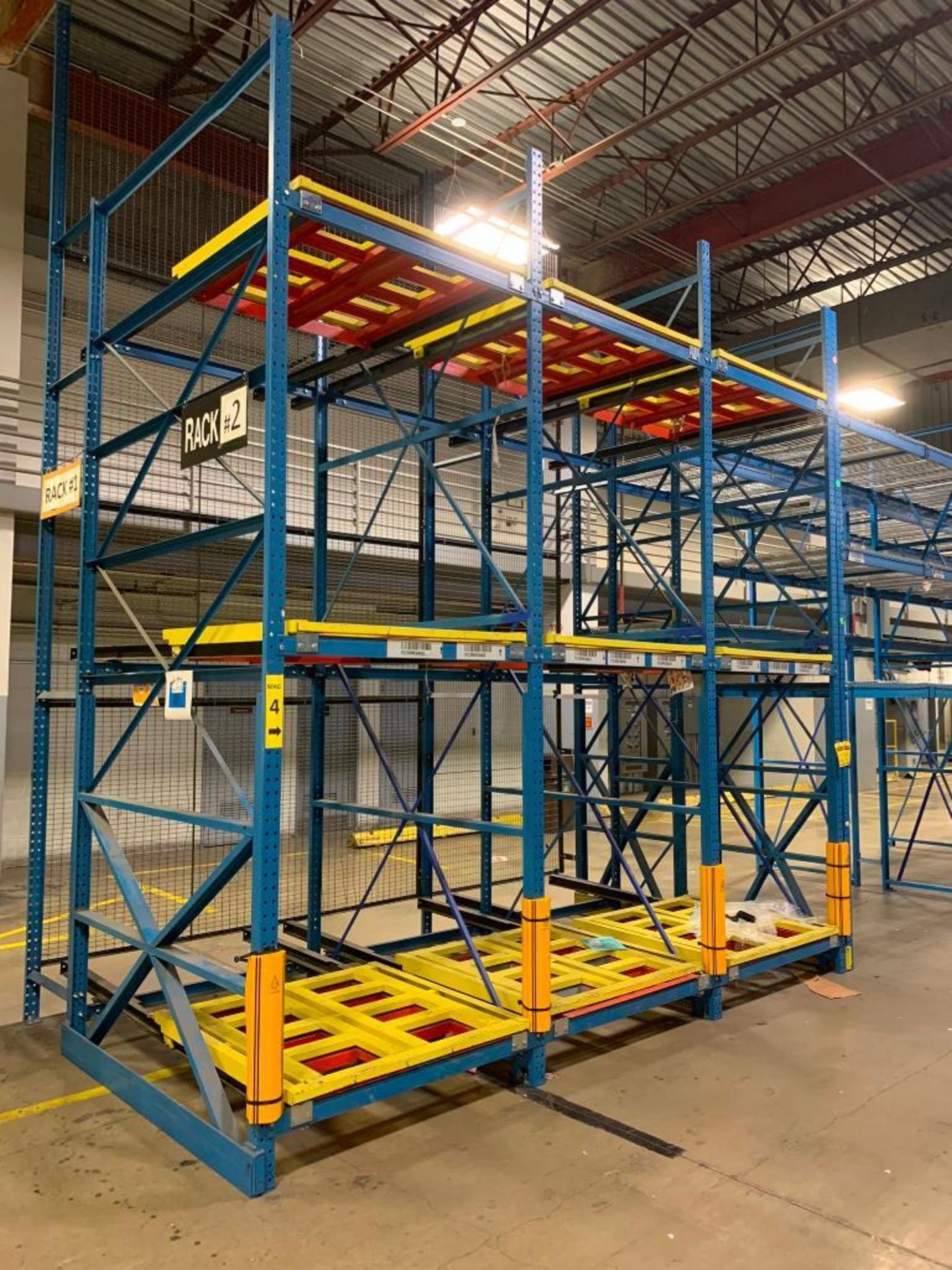 (12x) Bays of Bolt-Together Push-Back Pallet Rack; 15' T X 104" D, Each Bay Has (6) Pallet Positions - Image 11 of 12