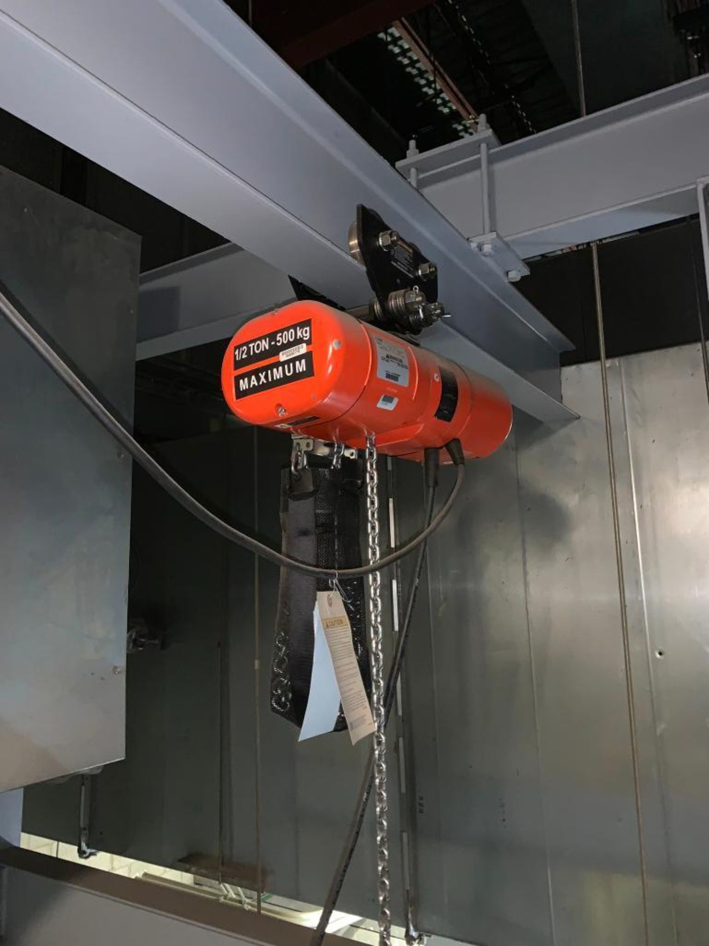 (3) 1/2-Ton Chain Hoists; (2) Manual (1) Electric - Image 4 of 5