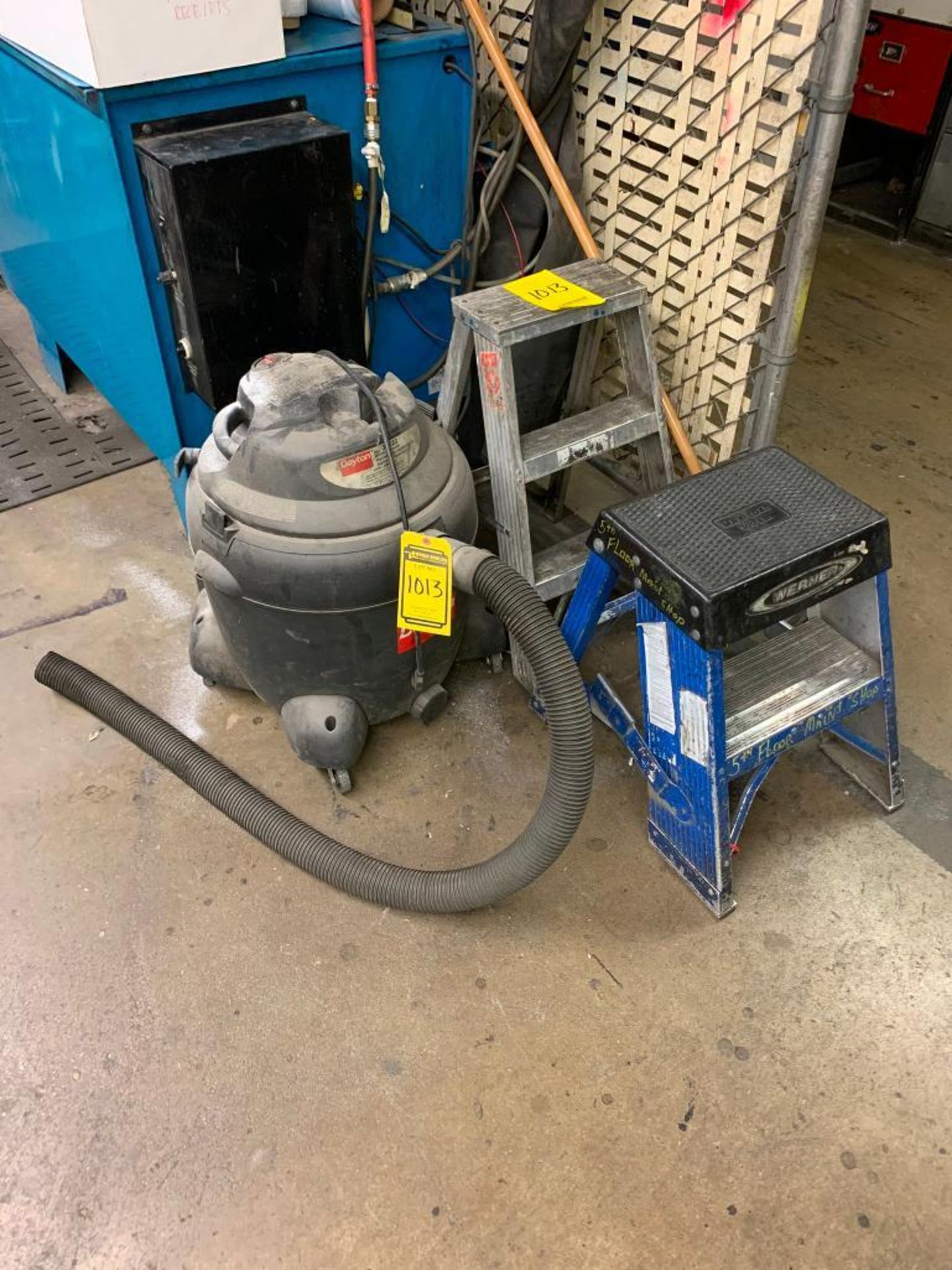 Dayton Wet/ Dry Vacuum & (2) Step Stools