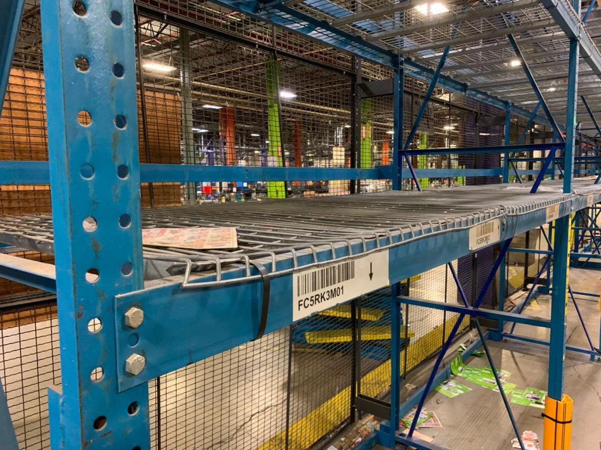 (6x) Bays of Bolt-Together Pallet Rack; (6) 66" X 4", (30) 9' X 4" Crossbeams (36) Wire Deck - Image 5 of 6