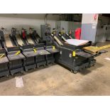 (7x) Goss Incline Conveyors, 9" W Belt, (1) FMC Syntron J-50 Jogger