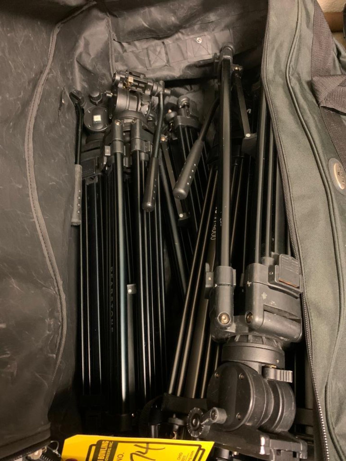 Large Lot of (10) AV Media Bags w/ Digital Camera Recorders, AV Cables, (30+) Tri-Pods, Cable Reels, - Image 12 of 25