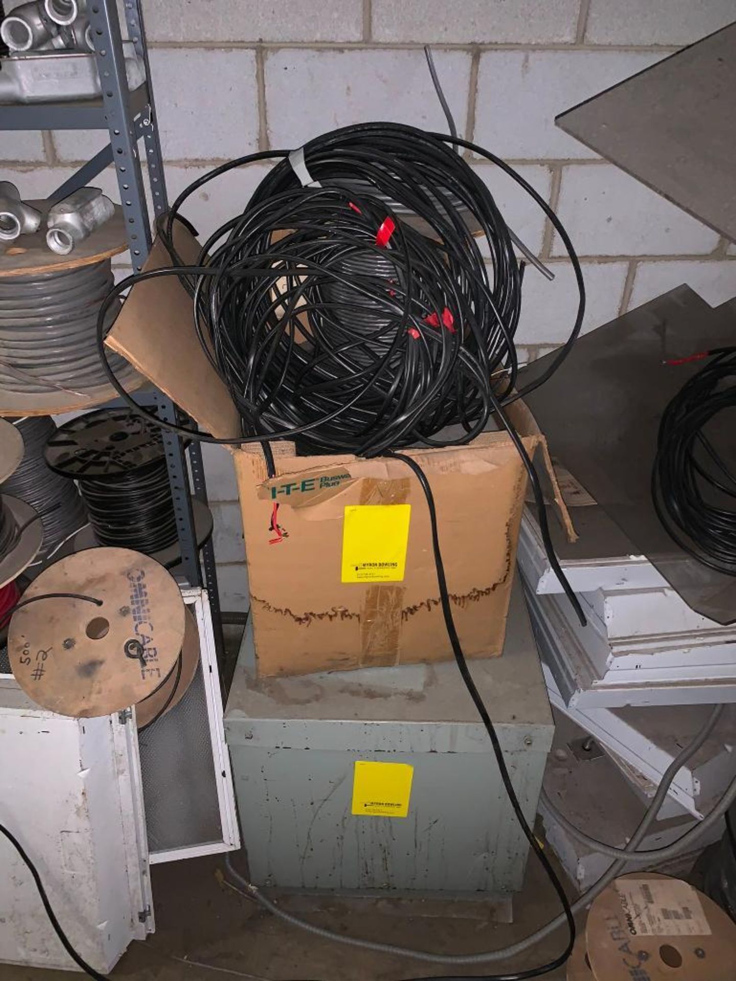 Electrical Content of Room; Spools of Wire, Transformers, Safety Switches, Electrical Cord, Enclosur - Image 5 of 39