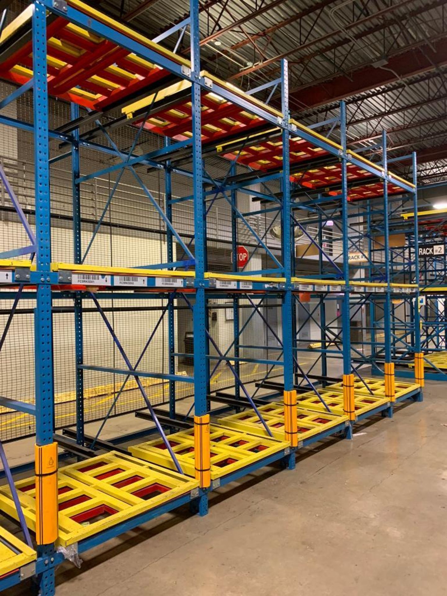 (12x) Bays of Bolt-Together Push-Back Pallet Rack; 15' T X 104" D, Each Bay Has (6) Pallet Positions - Image 5 of 12