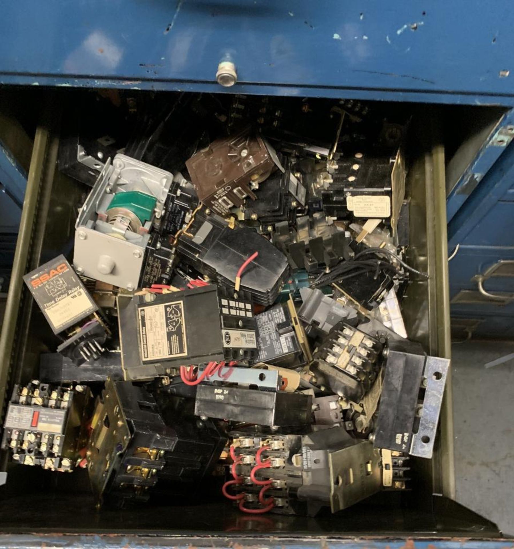 Contents of Room - Shelf Units, Spools of Wire, Contactors, Vacuum Pump, Electrical Supplies - Image 21 of 33