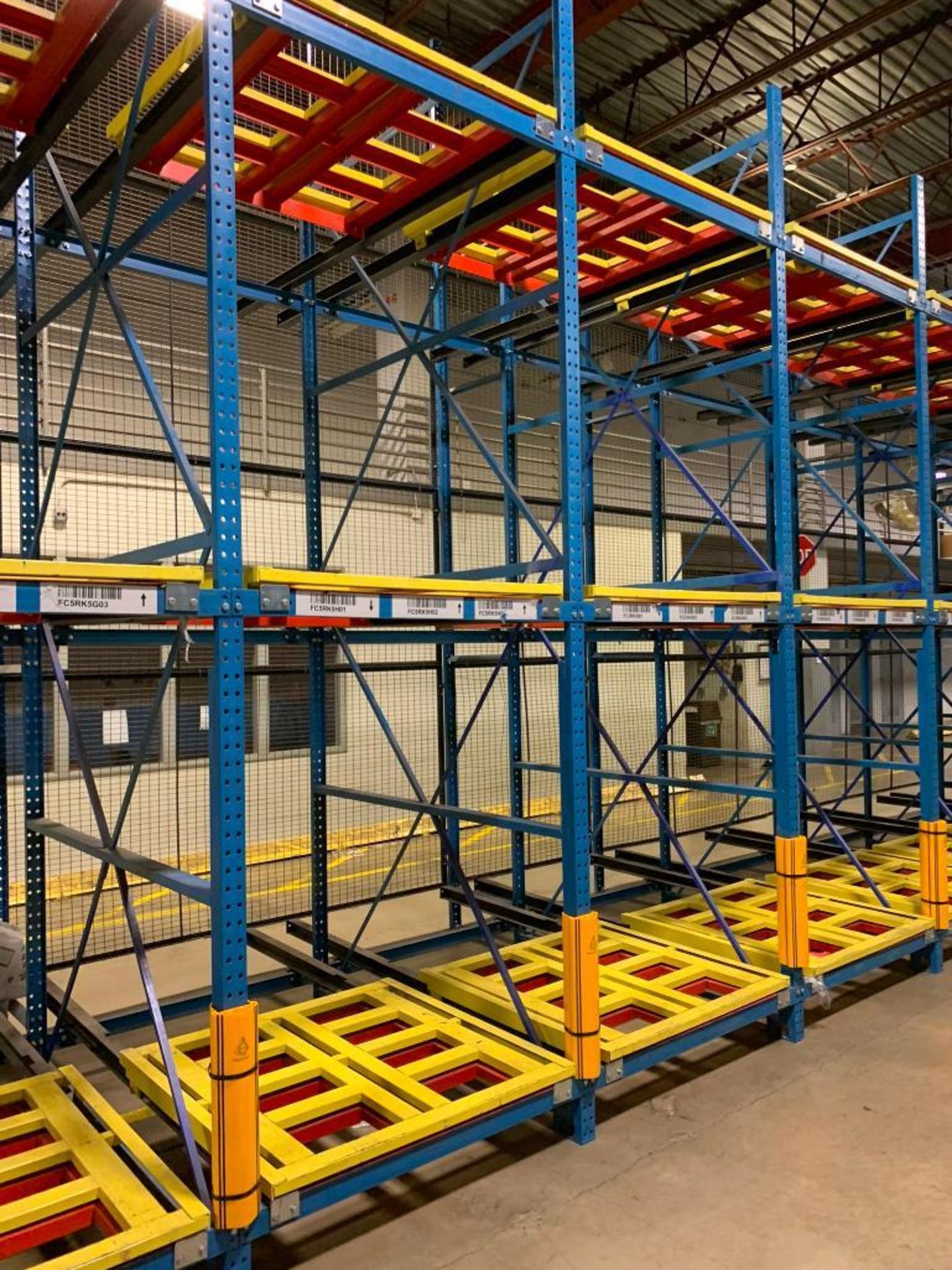 (12x) Bays of Bolt-Together Push-Back Pallet Rack; 15' T X 104" D, Each Bay Has (6) Pallet Positions - Image 4 of 12