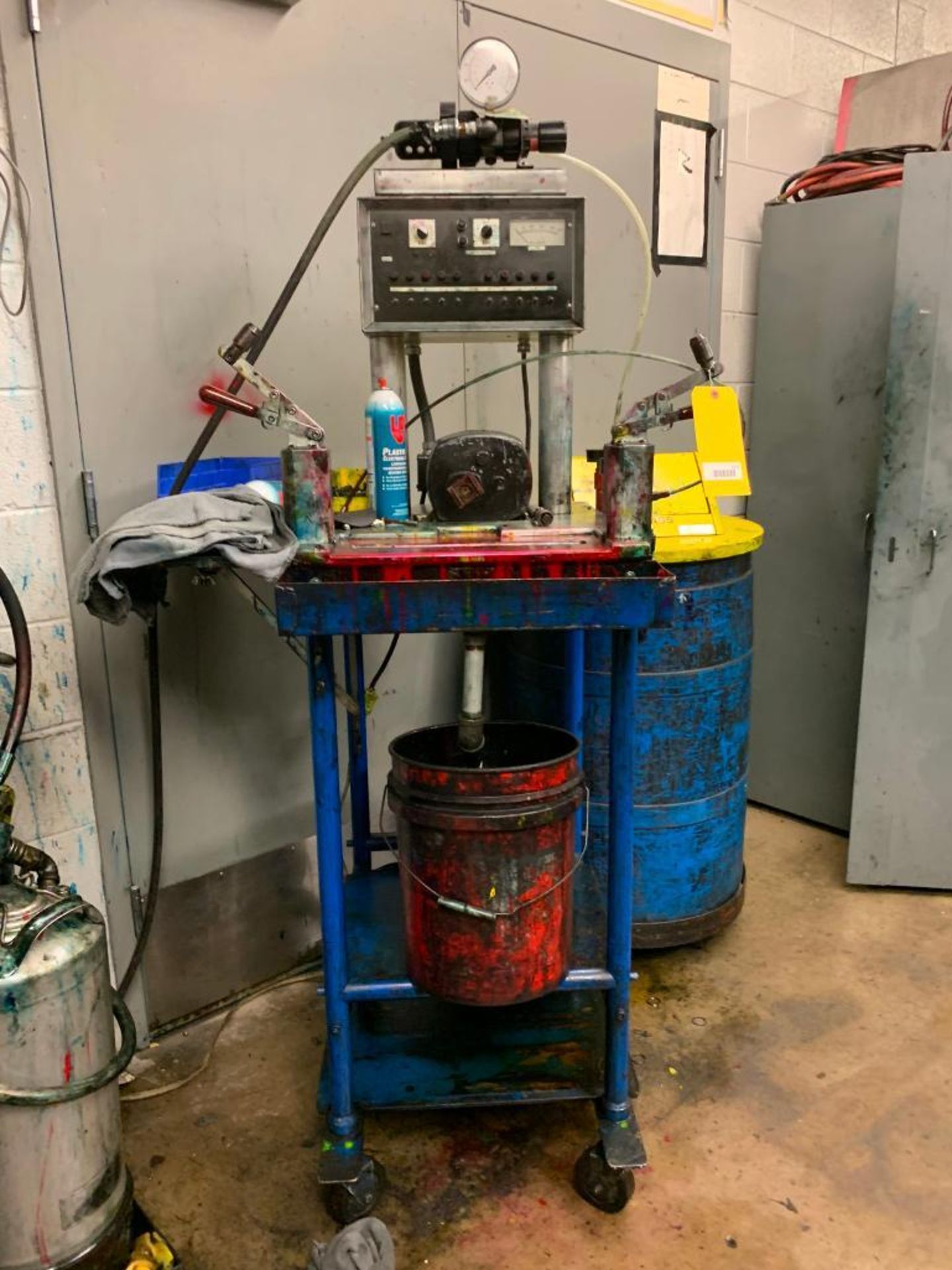 Contents of Room - Assorted Pallet Rack w/ Digital Inkers, Assorted Press Parts, Cabinet w/ Press Pa - Image 6 of 49