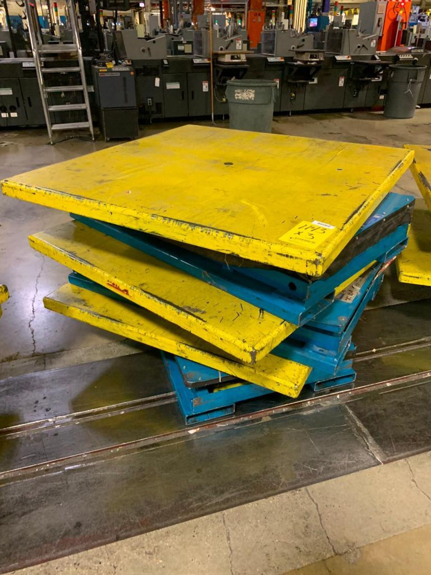 (3x) Bishamon Ez-Loader 3,000 LB. Capacity Scissor Lift Tables