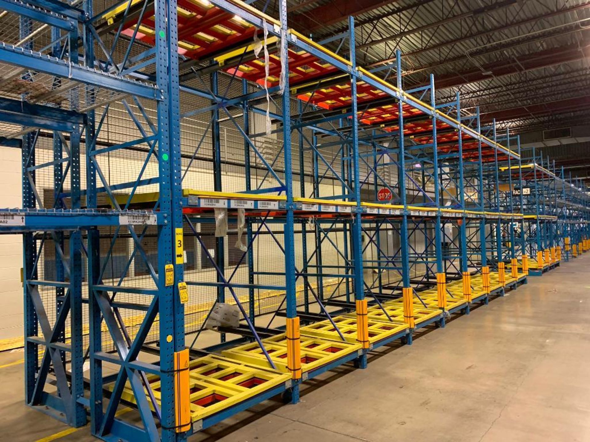 (12x) Bays of Bolt-Together Push-Back Pallet Rack; 15' T X 104" D, Each Bay Has (6) Pallet Positions - Image 2 of 12