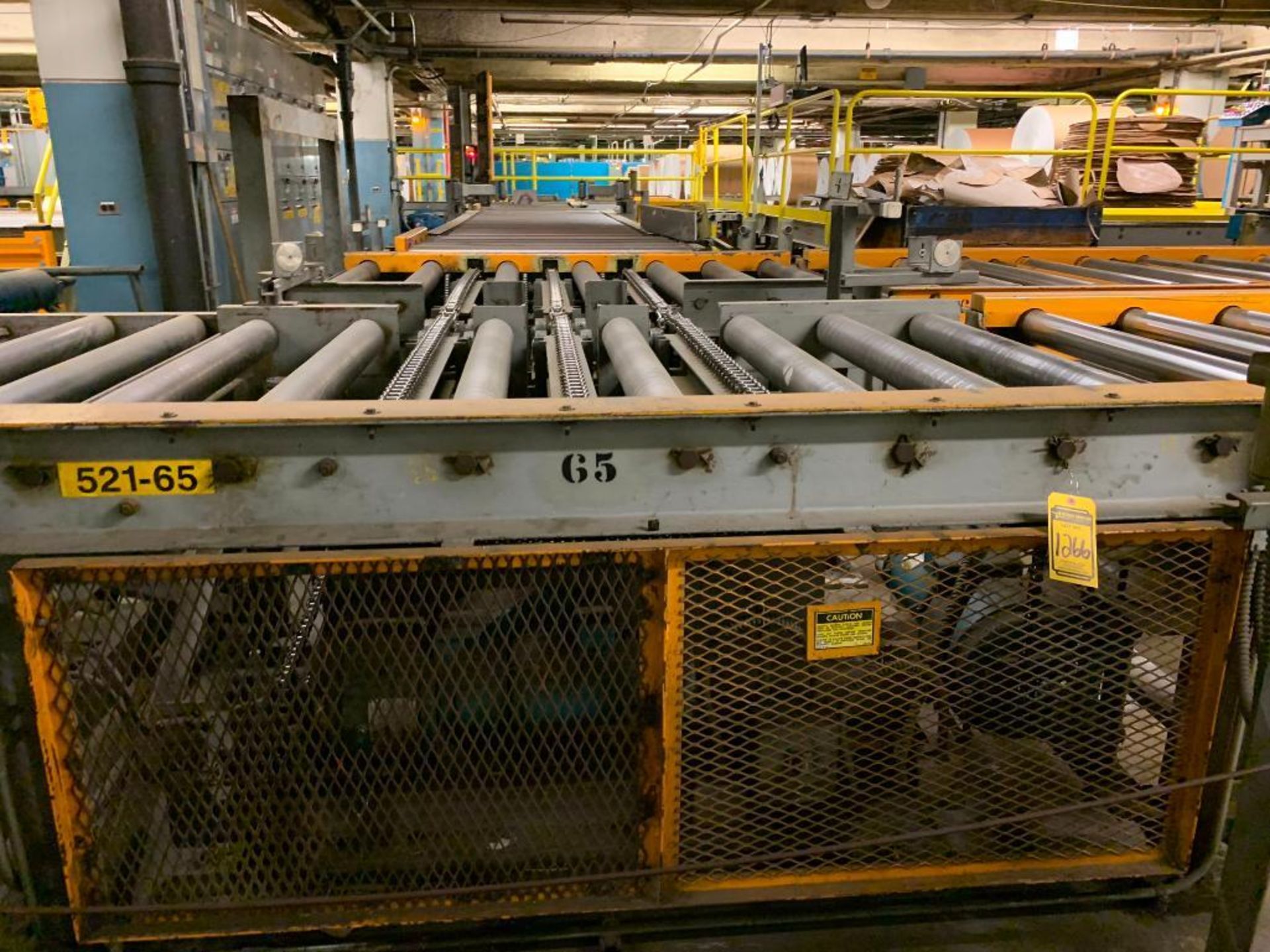 350' of Steel Power Roller/Plate 48" Conveyor, (6) 103" Hydraulic Lift Gate Sections, Photo Switches - Image 4 of 18