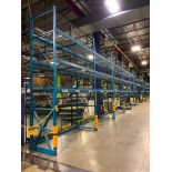 (6x) Bays of Bolt-Together Pallet Rack; (6) 66" X 4", (30) 9' X 4" Crossbeams (36) Wire Deck