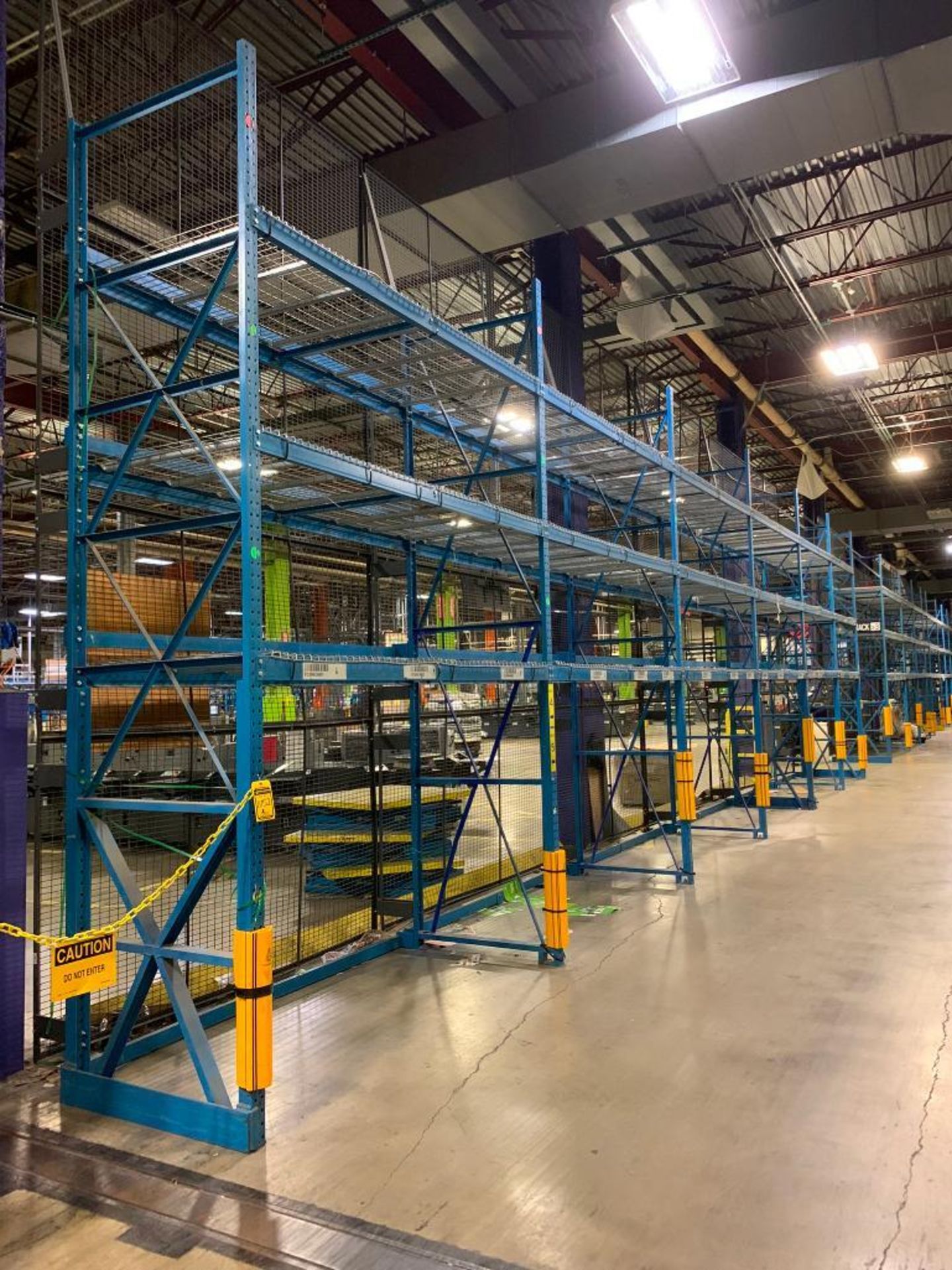 (6x) Bays of Bolt-Together Pallet Rack; (6) 66" X 4", (30) 9' X 4" Crossbeams (36) Wire Deck