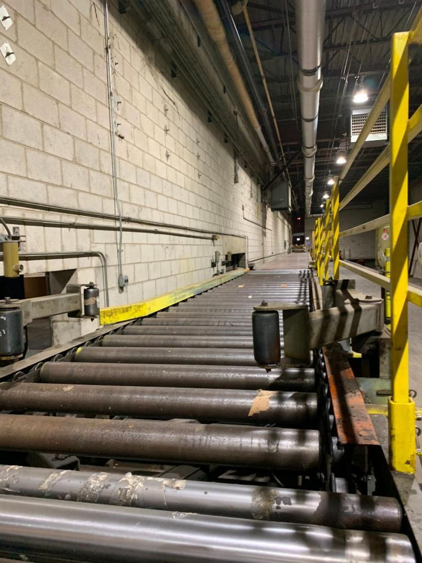 440' of Steel Power Roller/Plate 48" Conveyor Including (2) 103" Hydraulic Lift Gate Stations, (3) A - Image 16 of 16