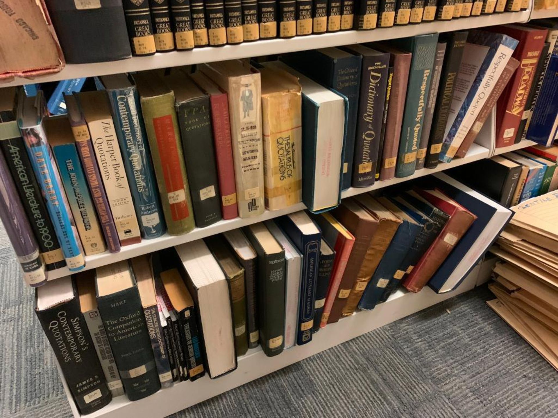 (6) Rows of Assorted Books, Chicago Tribune Indexes, Tribune Almanacs, Printing & News, Dictionaries - Image 50 of 71