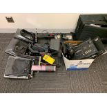 Large Lot of AV Items; (2) Marshall Prompter Screens, (4) Camera Prompters, Soft Prompter Cases & Ot