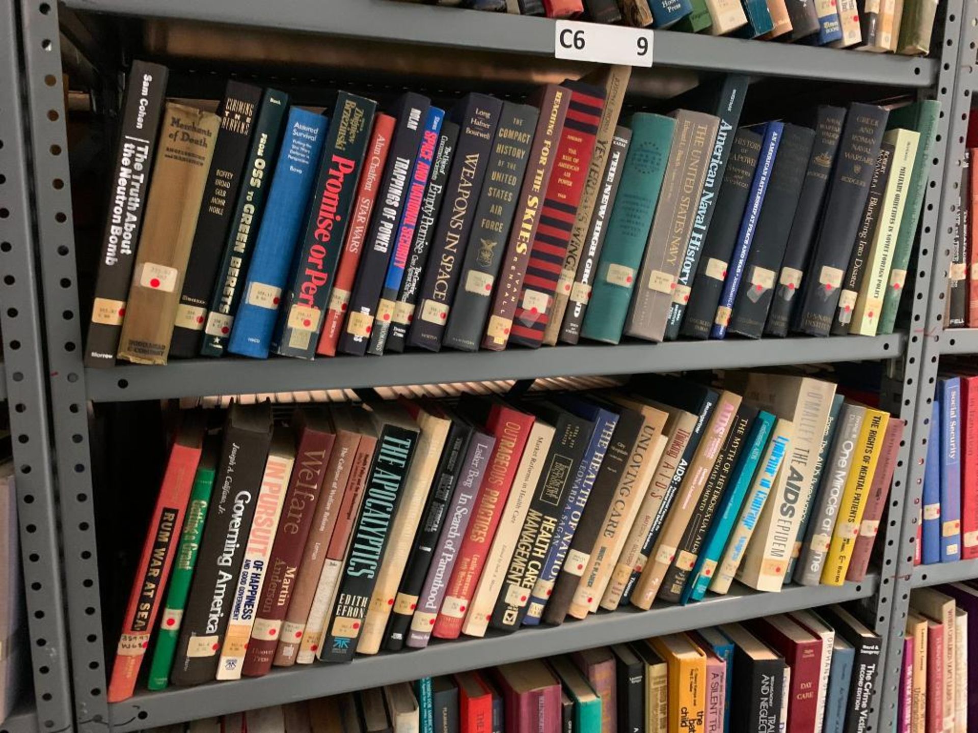 (6) Sections of Clip Shelving w/ Assorted Books, Animal, Mythology, Education, Criminal Law, Guns - Image 14 of 27