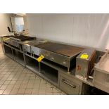 Wells Commercial Kitchen Equipment; Dual Deep Fryer, Twin Lift Top Grill Unit, 47" X 24" Flat Top Co
