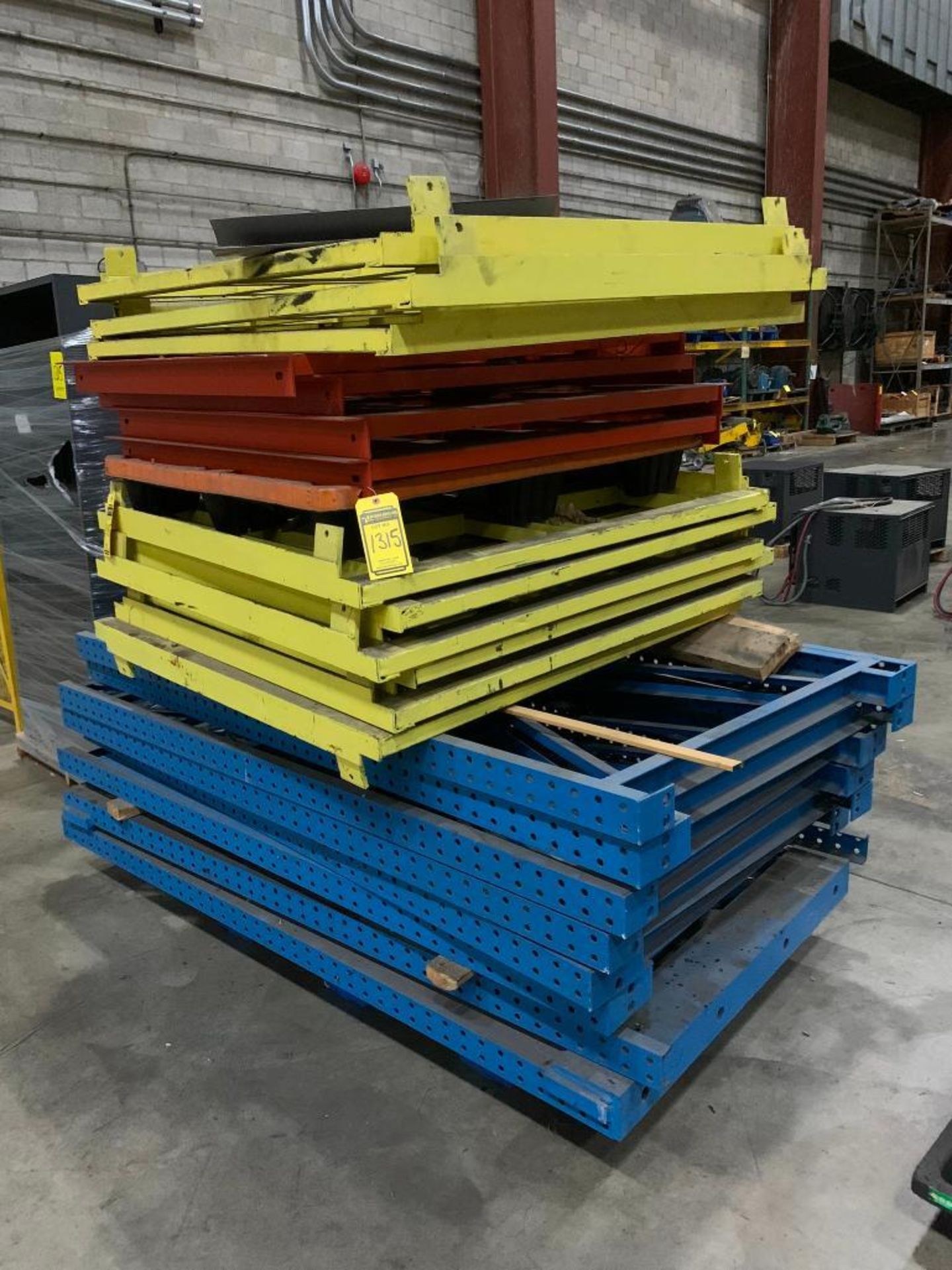 (4) Pallets of Rack Uprights, Steel Shelf Fixtures, Press Parts & Steel Fixtures - Image 4 of 8