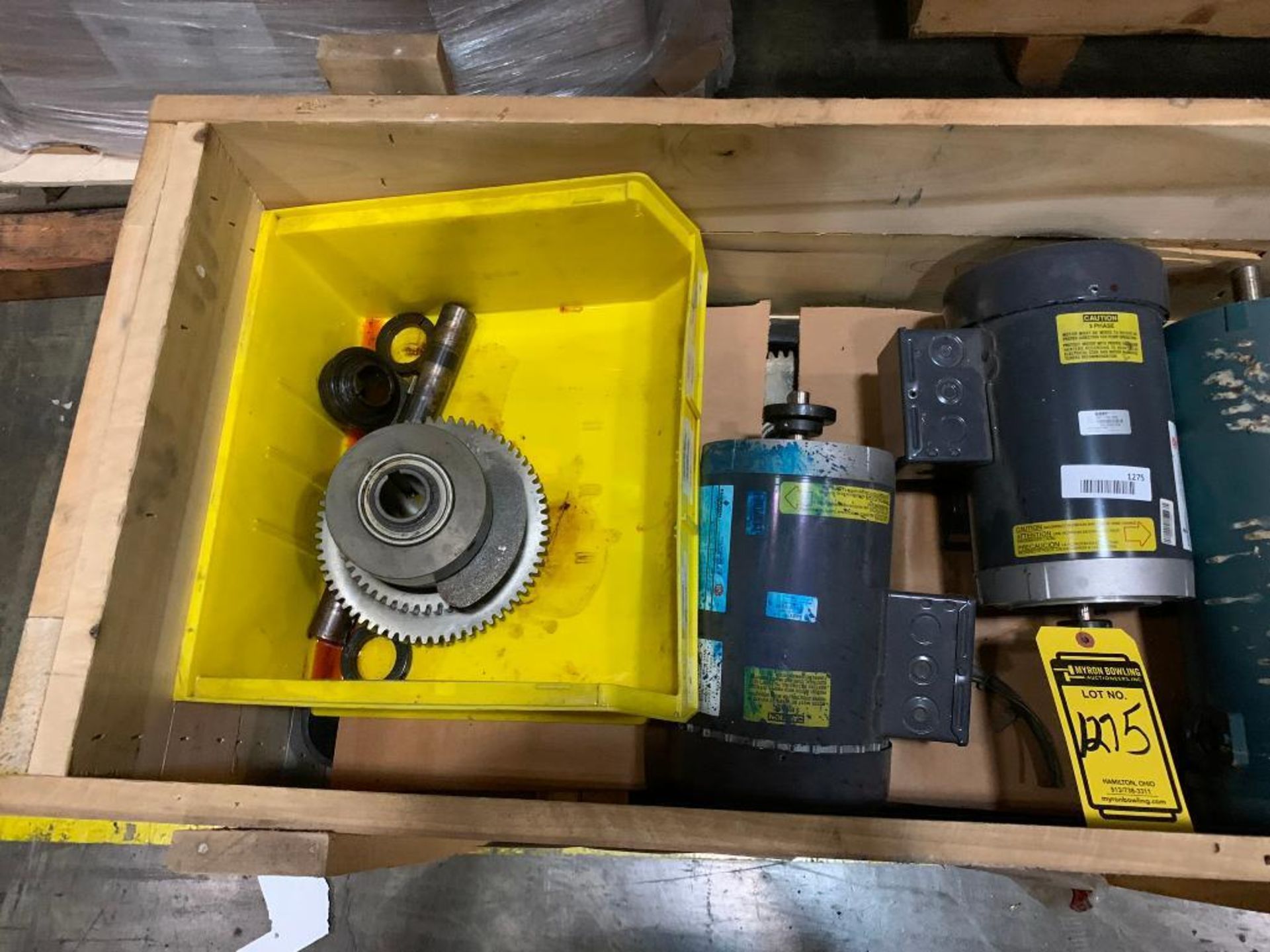 Crate of (6) Electrical Motors Up 3 HP & Gears - Bild 2 aus 6