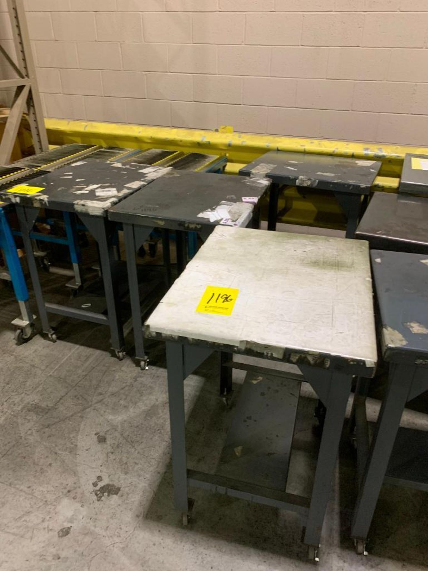 Assorted Tables on Wheels, Gravity Conveyor - Image 4 of 6