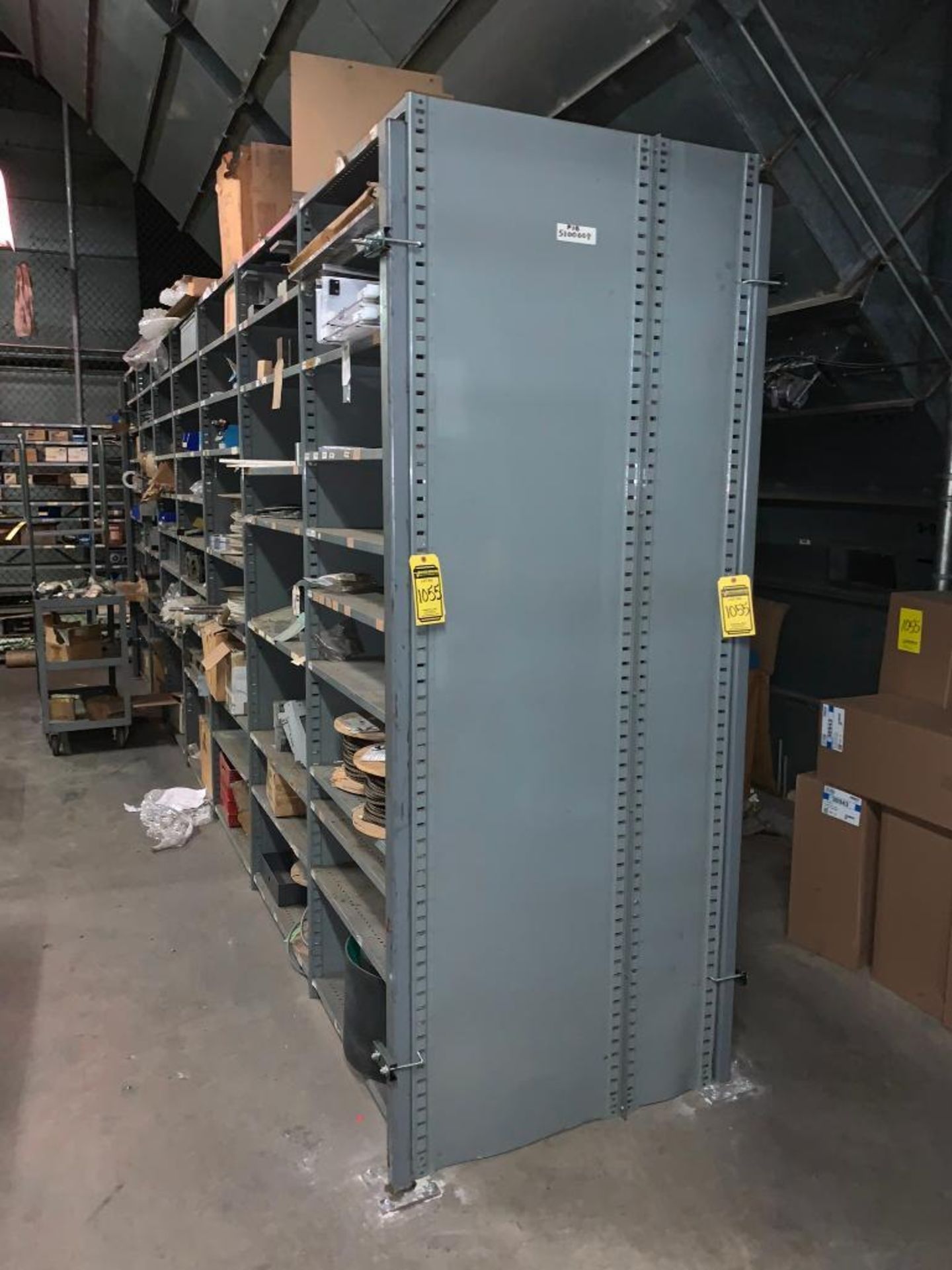(14x) Bays of Clip Style Shelving w/ Content
