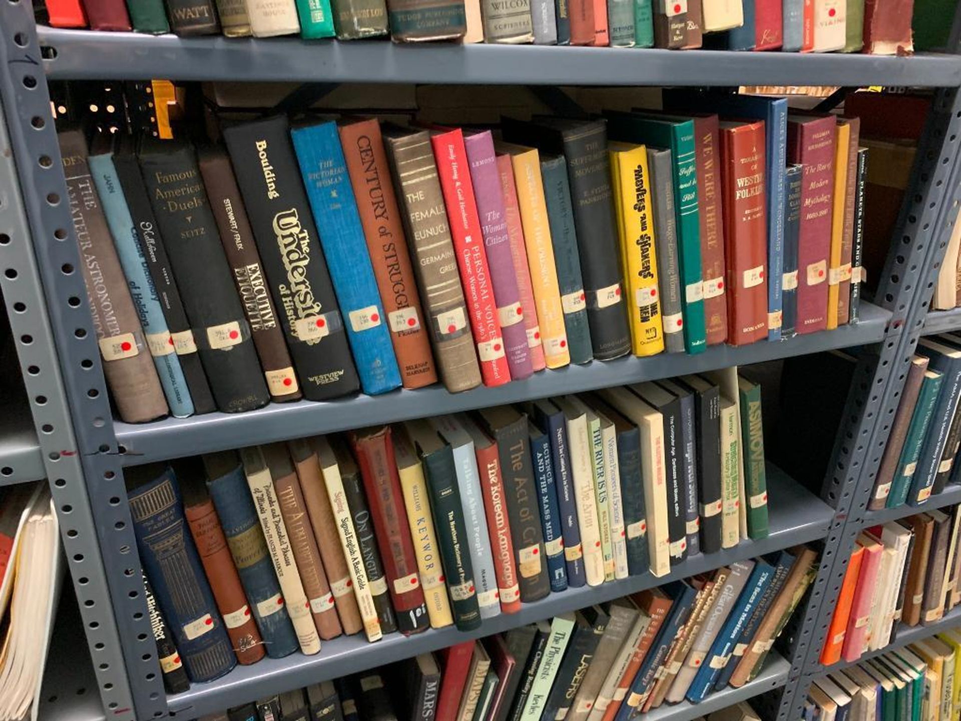 (6) Sections of Clip Shelving w/ Assorted Books, Animal, Mythology, Education, Criminal Law, Guns - Image 6 of 27