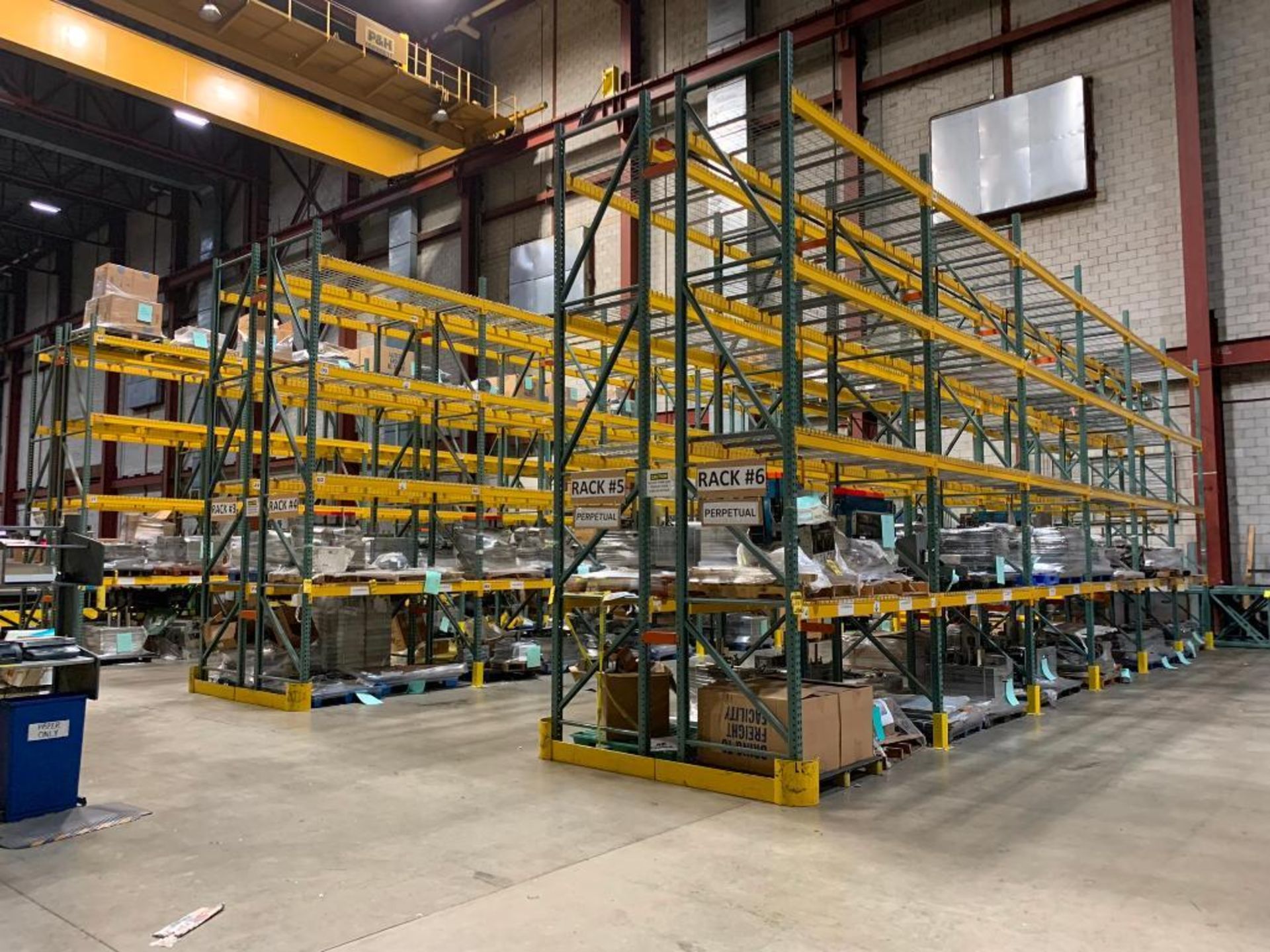 (36x) Bays of Teardrop Style Pallet Rack; (42) 18' x 42" Uprights, (288) 95" x 5" Step Beams, (288)