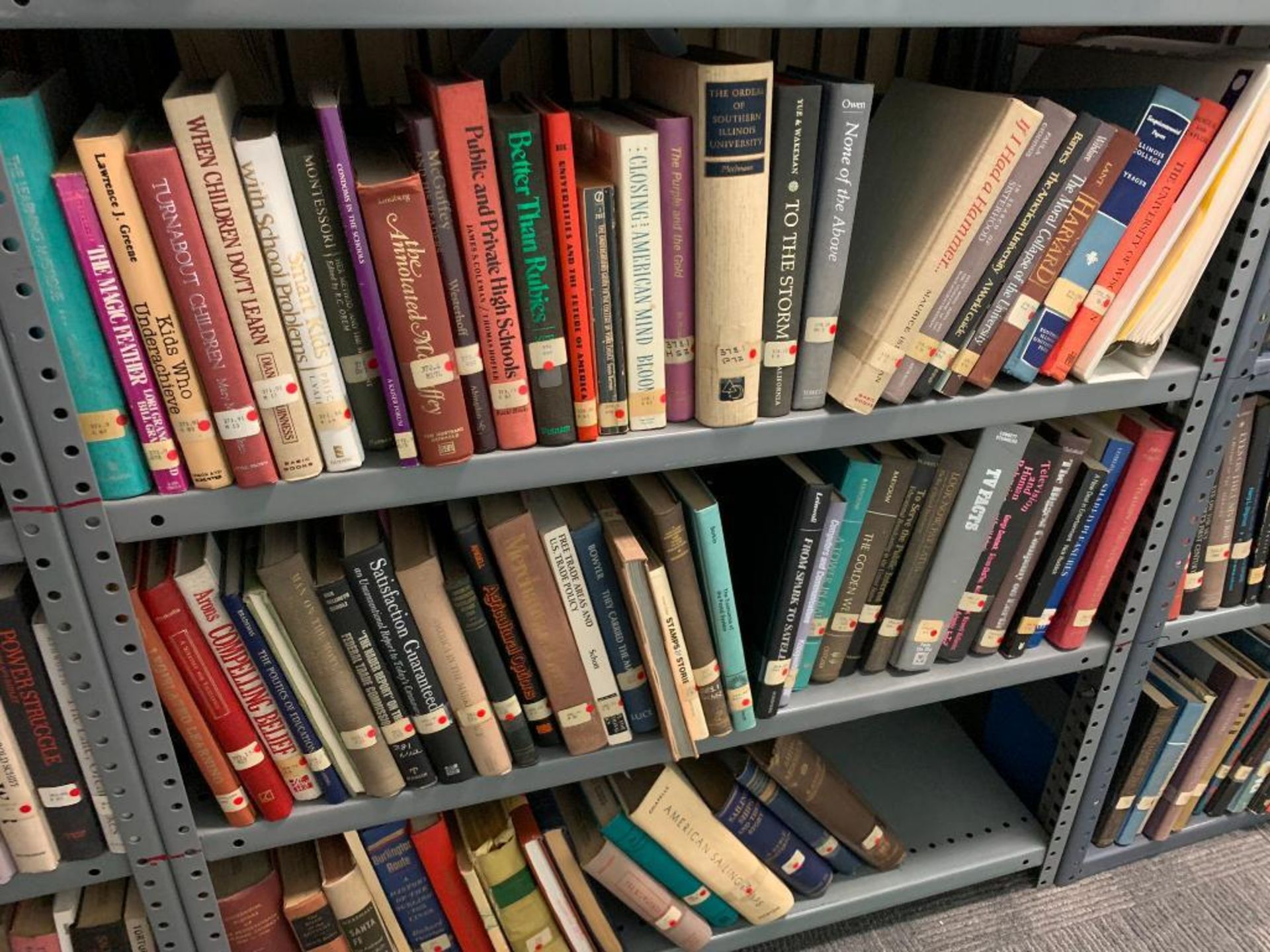 (6) Sections of Clip Shelving w/ Assorted Books, Animal, Mythology, Education, Criminal Law, Guns - Image 11 of 27