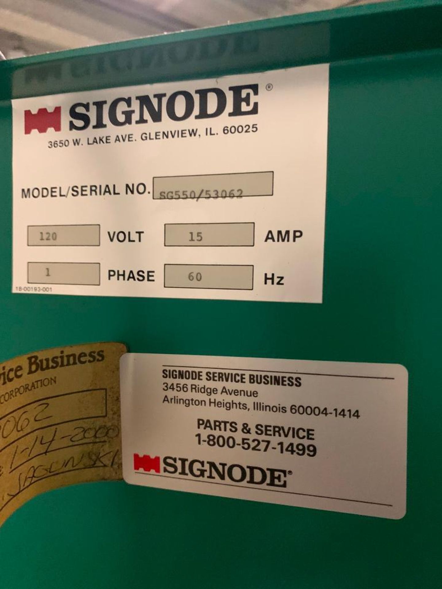 Signode 500 Series Stretch Wrapper, Model SG550/53062, Single-Phase (Needs Repair) - Image 4 of 4