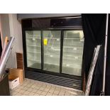 True 3-Door Sliding Glass Refrigerator