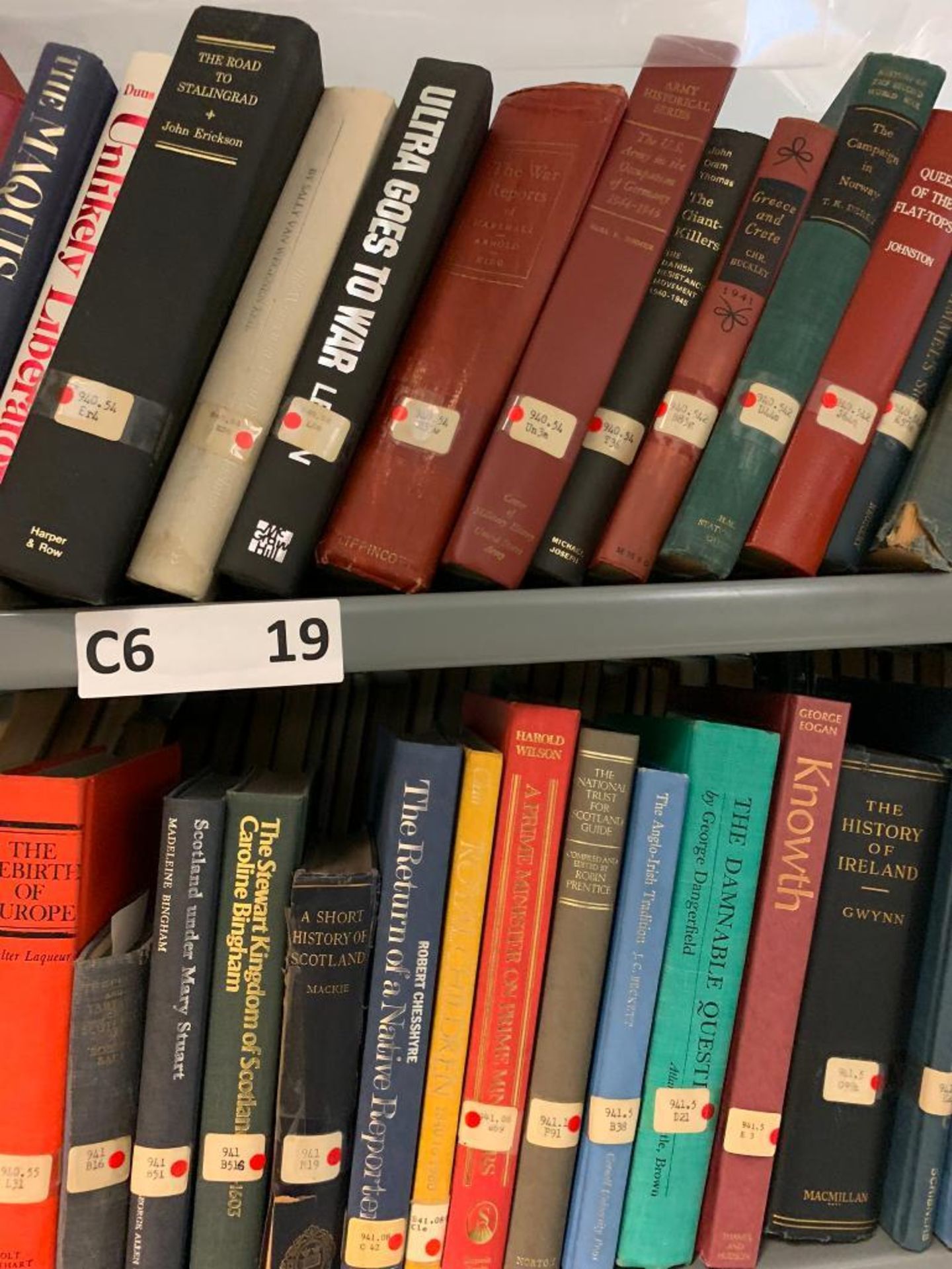 (6) Sections of Clip Shelving w/ Assorted History Books, Public Papers of Franklin D. Roosevelt, A H - Image 77 of 89