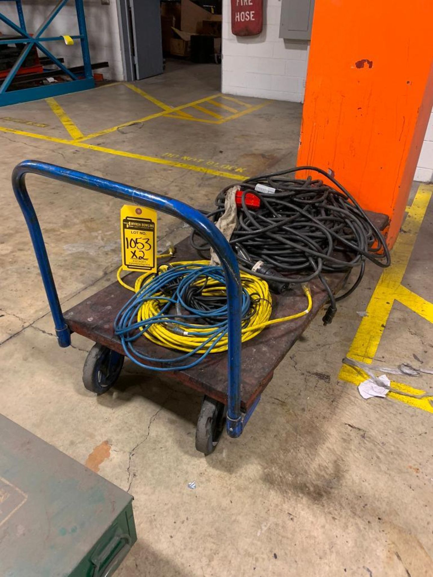 (2) Stock Carts w/ Welding Leads, Extension Cords