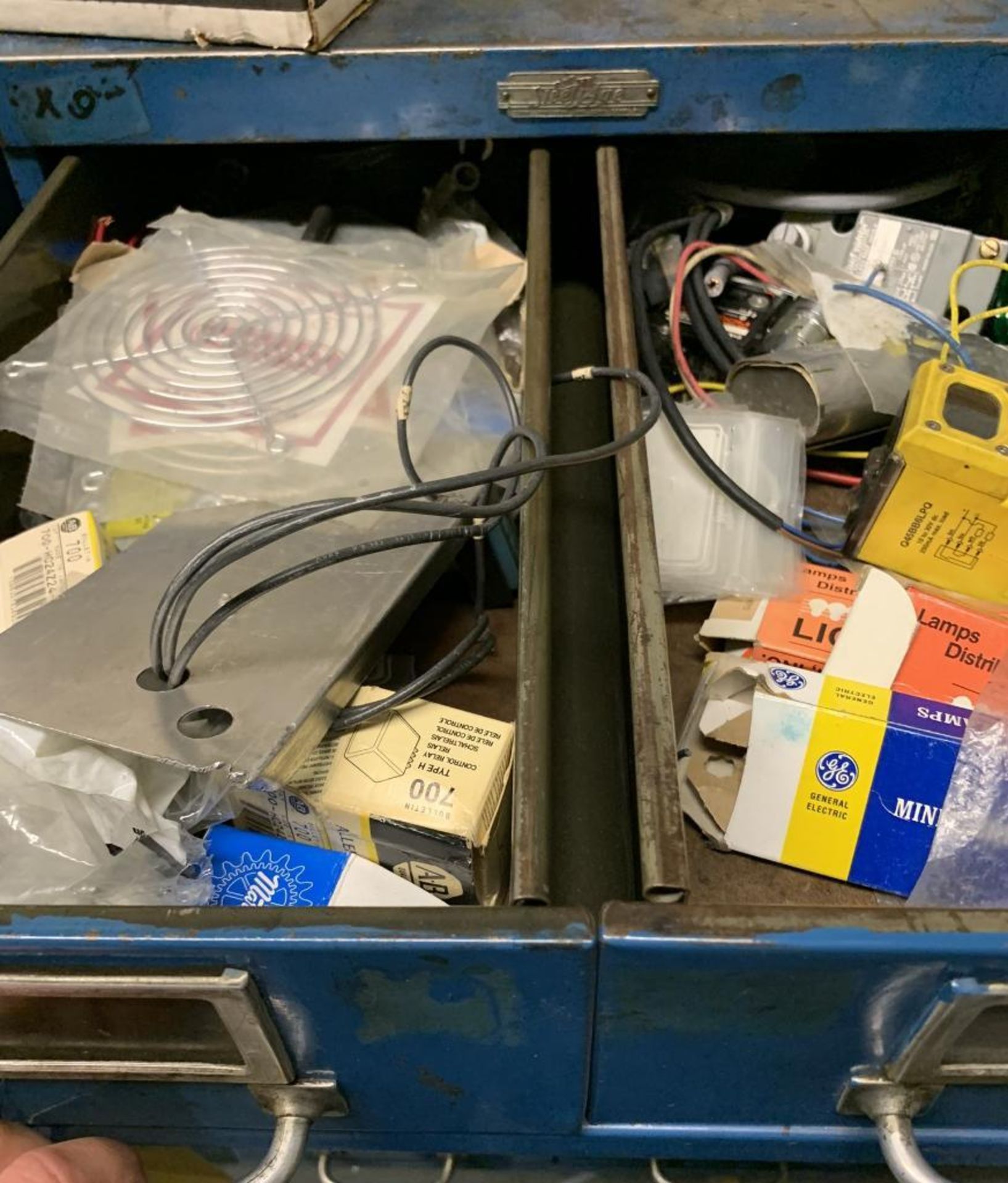 Contents of Room - Shelf Units, Spools of Wire, Contactors, Vacuum Pump, Electrical Supplies - Image 23 of 33
