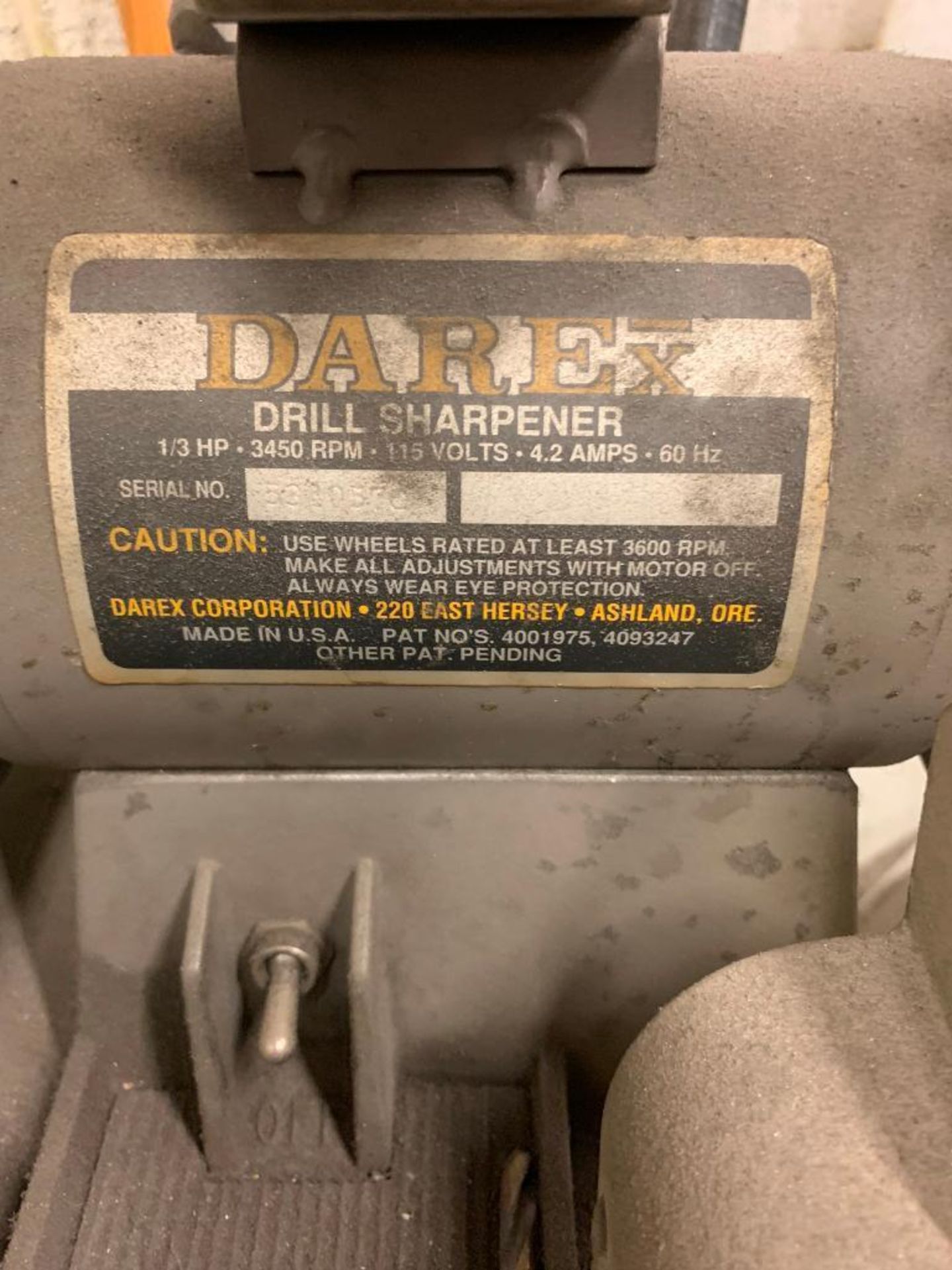 Darex Drill Sharpener, 1/3-HP, 115 V, 3450 RPM - Image 5 of 5