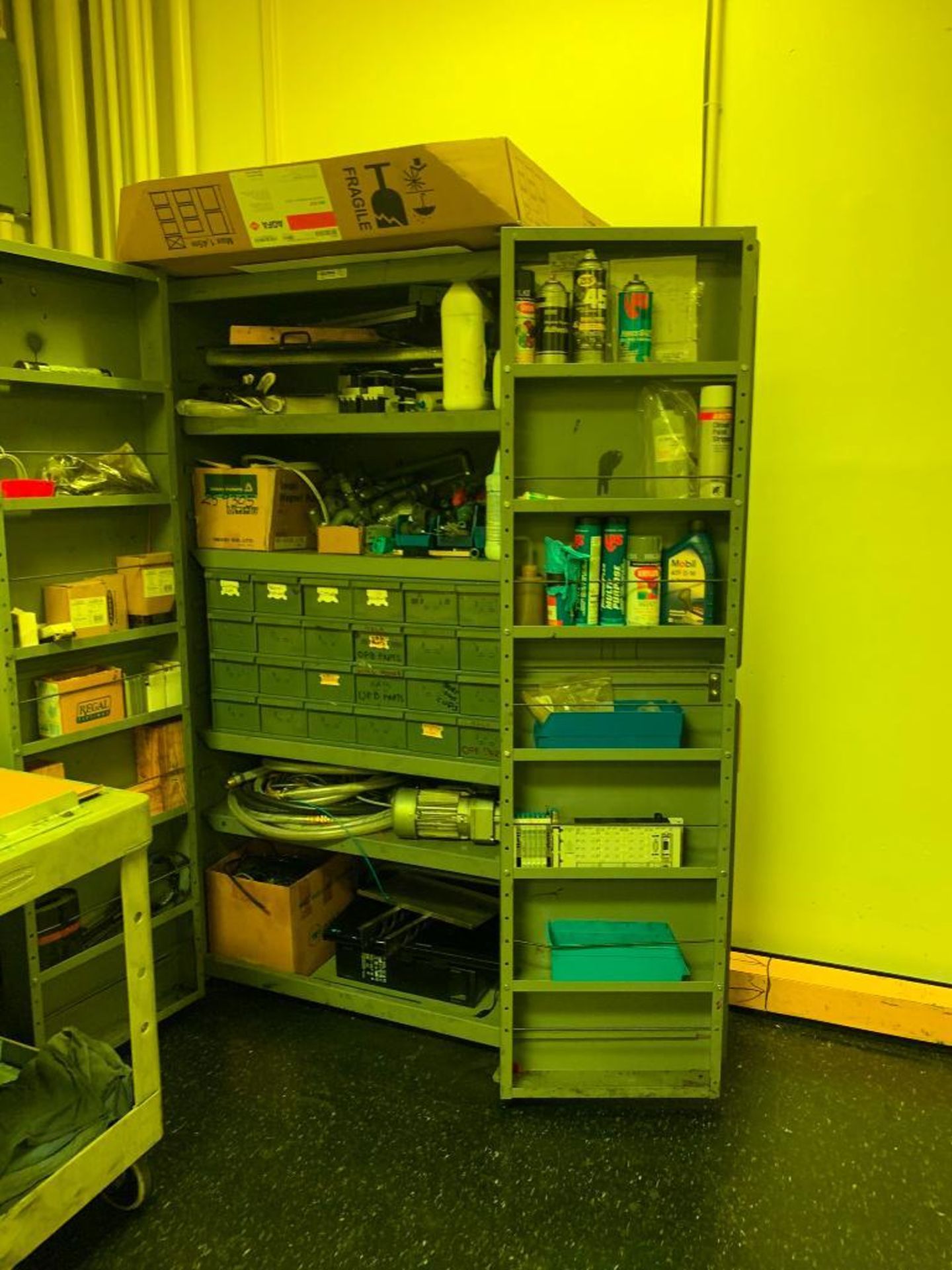Cabinet w/ Assorted Plate room Maintenance Parts - Image 3 of 3