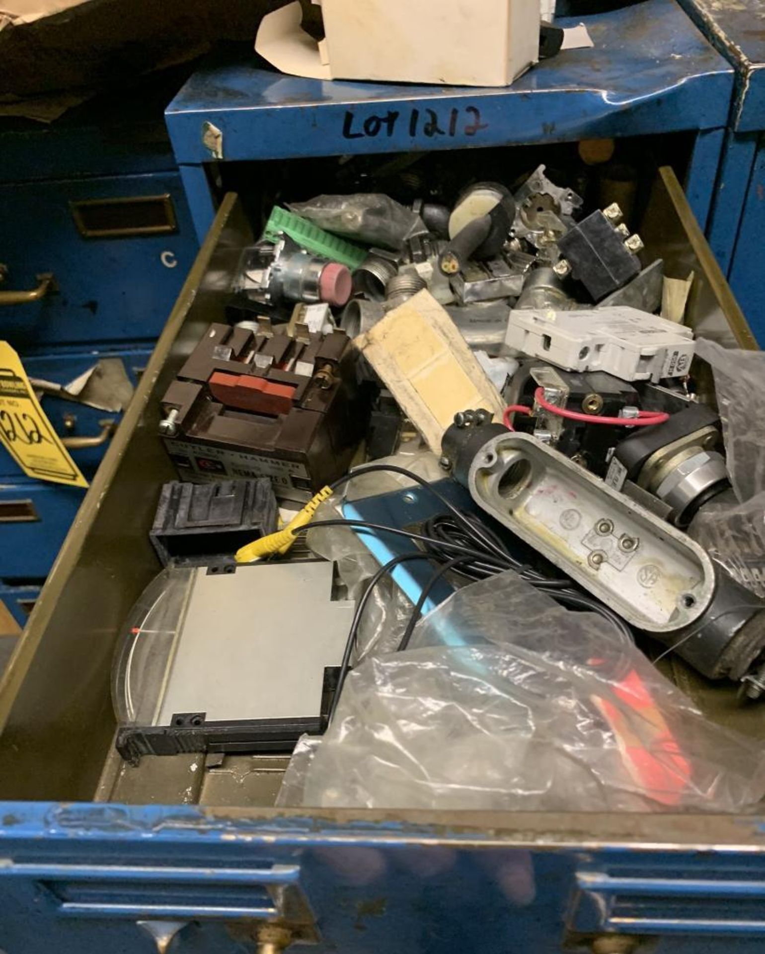 Contents of Room - Shelf Units, Spools of Wire, Contactors, Vacuum Pump, Electrical Supplies - Image 27 of 33