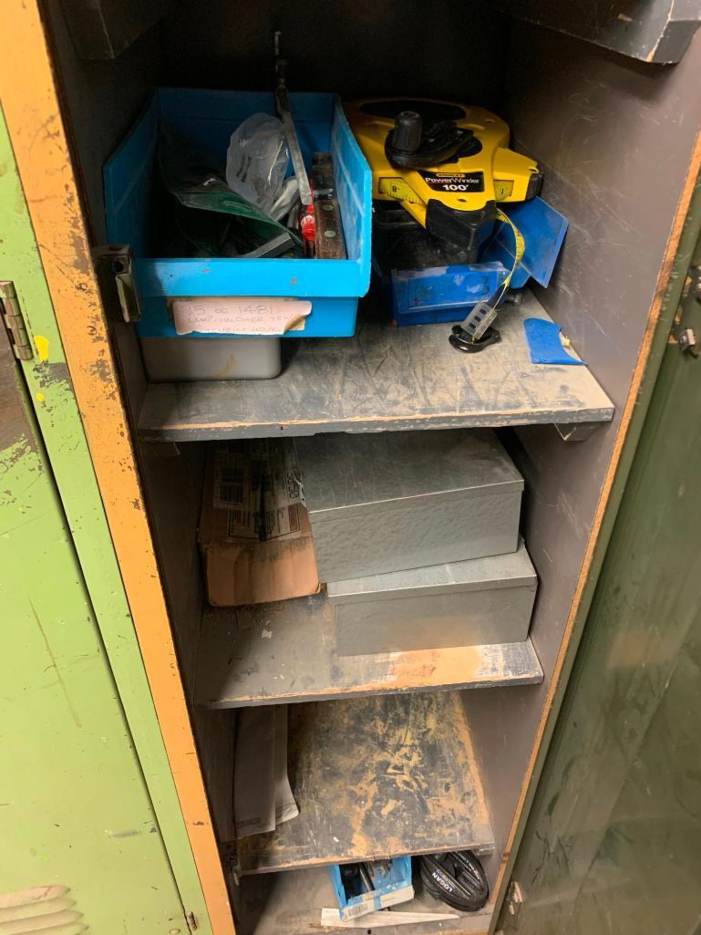 Remaining Contents of Wood Shop; Shelves, Wood Cabinets & Lockers w/ Hardware, Hand Tools, Brackets, - Image 11 of 34