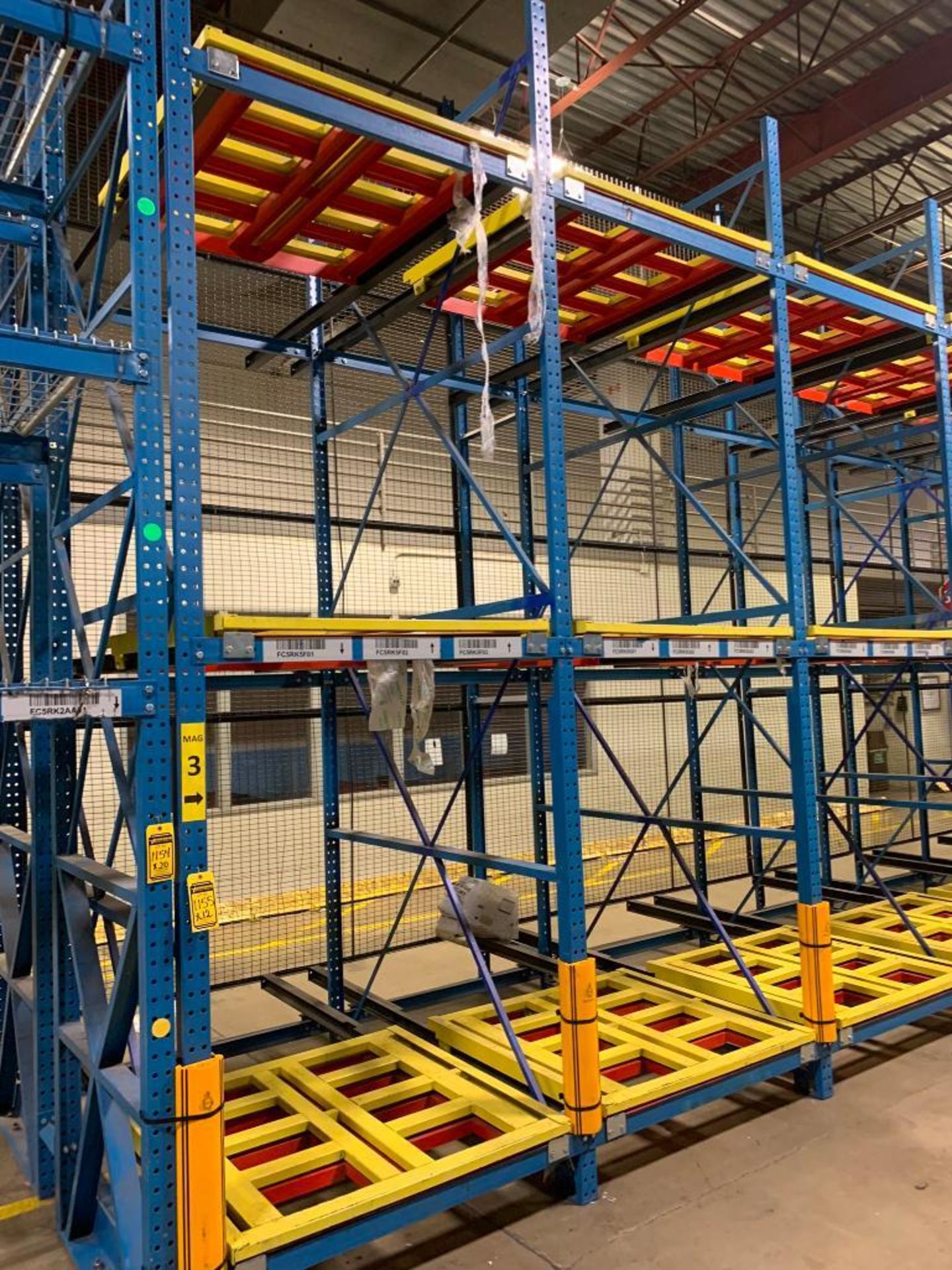 (12x) Bays of Bolt-Together Push-Back Pallet Rack; 15' T X 104" D, Each Bay Has (6) Pallet Positions - Image 3 of 12