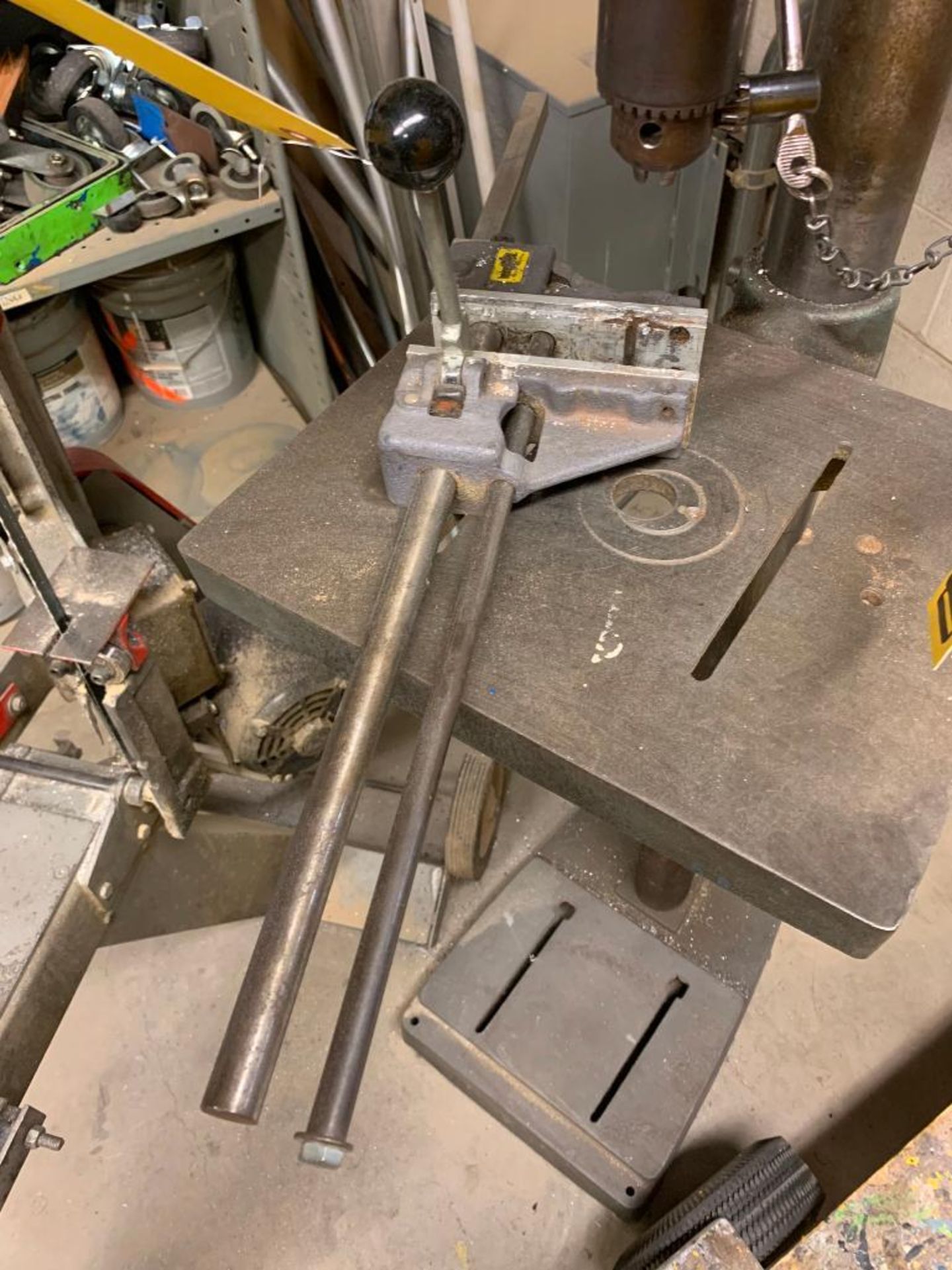 Dayton Vertical Drill Press, Model 3Z5-70, S/N GB, 14-1/4" X 11-1/4" Table, w/ Small Vise - Image 4 of 4