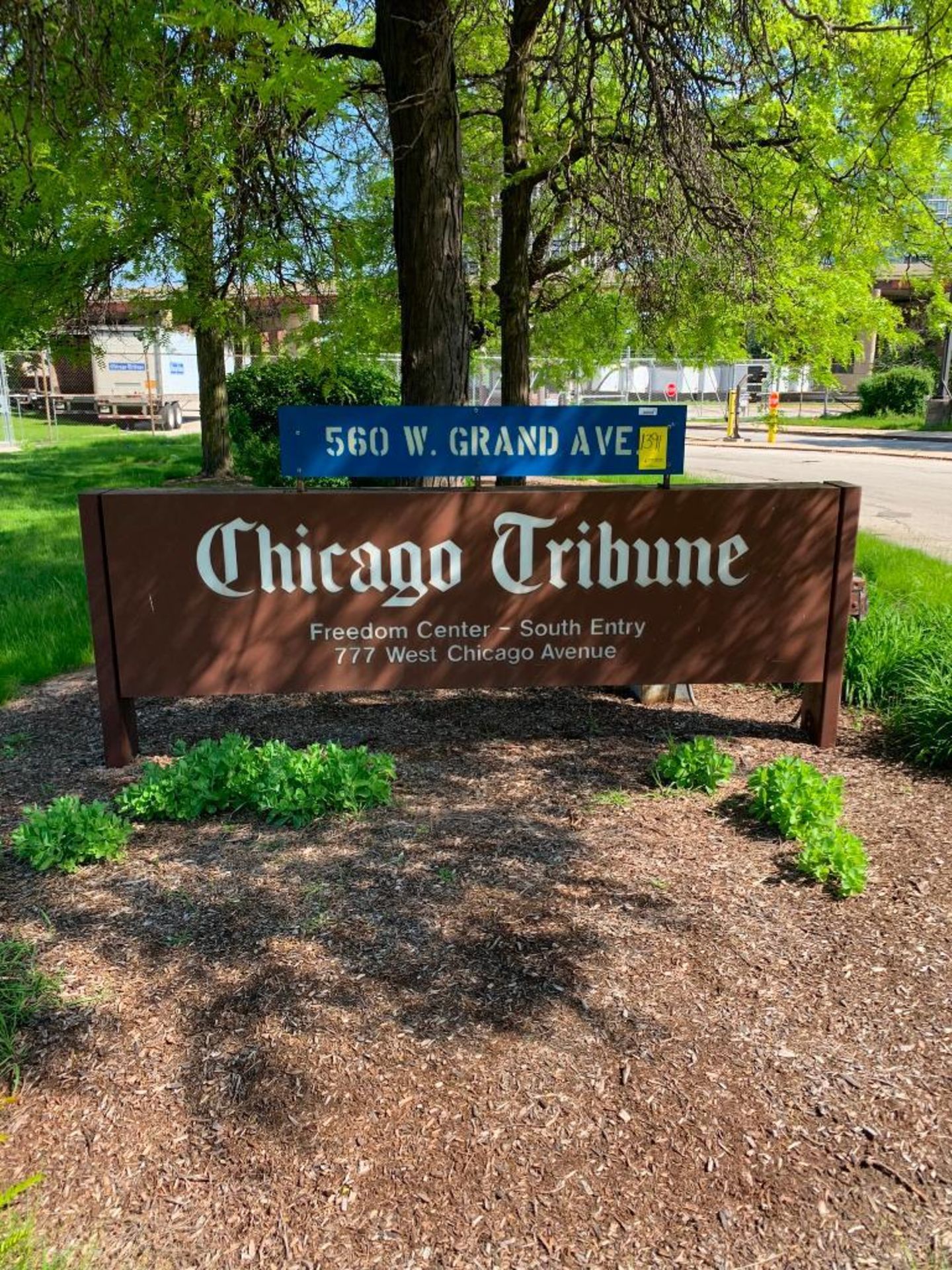 Chicago Tribune South Entry Sign (Located at the Grand Ave. Gate Entrance)